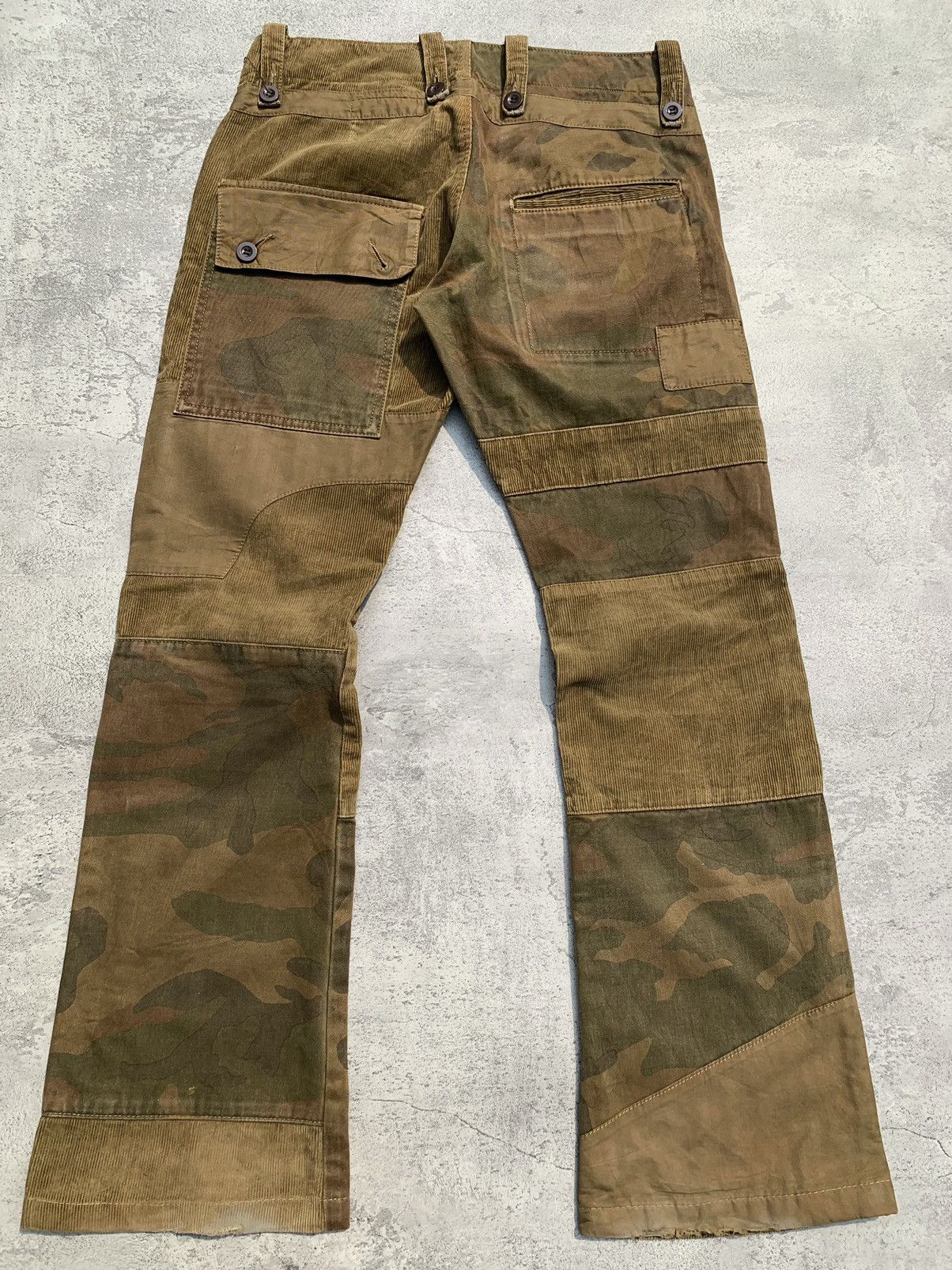 Japanese Brand Corduroy flared patcwork pants Size US 29 - 7 Thumbnail