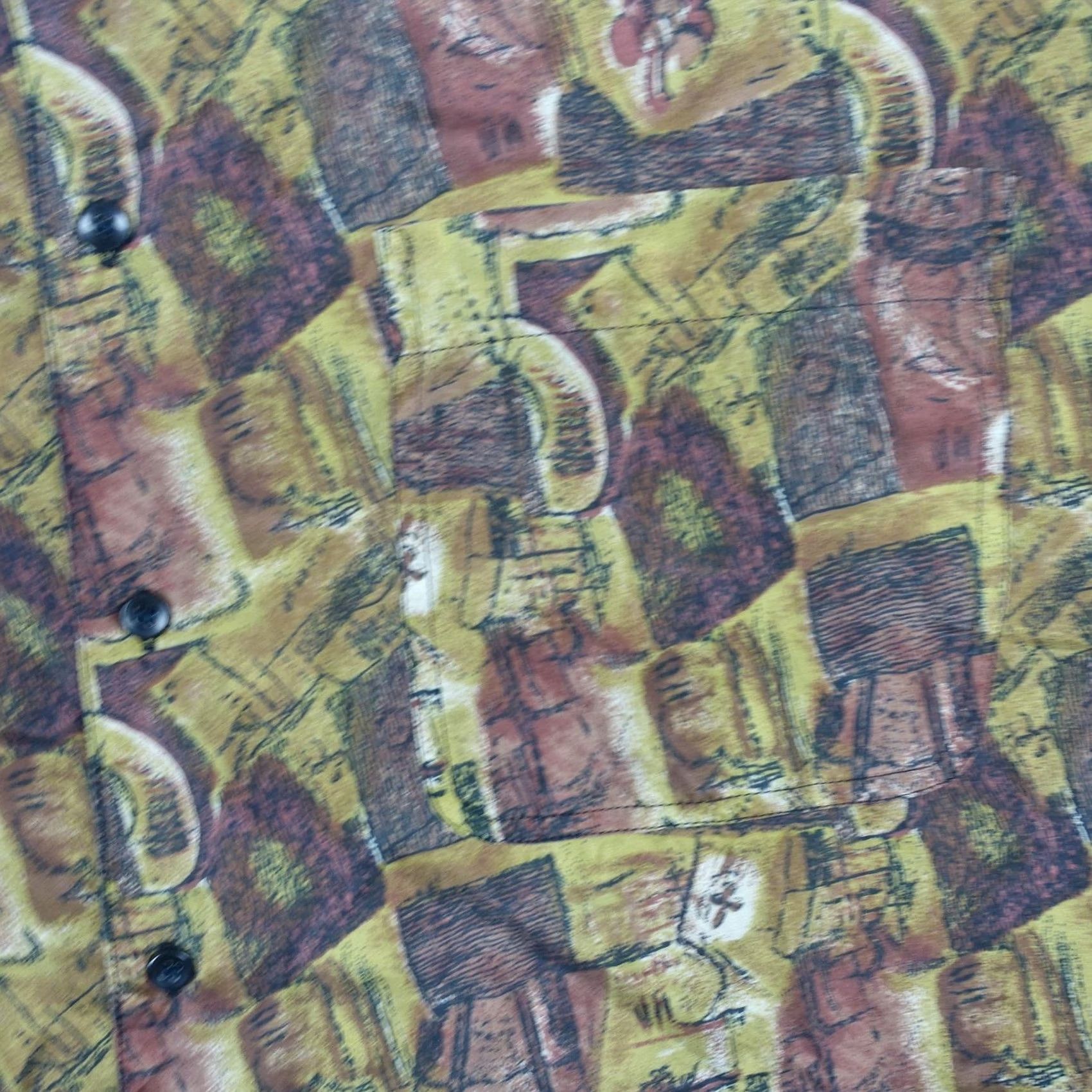 Vintage VINTAGE Robert Stock Shirt Mens M Brown Silk Button Up Short Sleeve Size US M / EU 48-50 / 2 - 2 Thumbnail