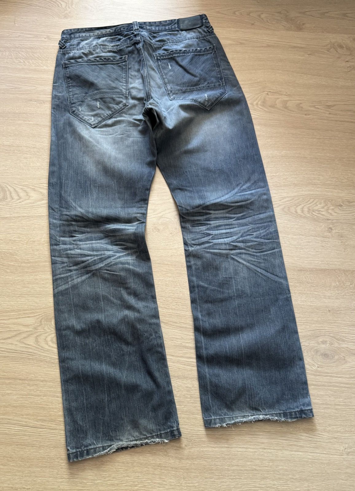 Vintage Vintage 00’s Fishbone y2k Blue Denim Distressed Baggy Pants Size US 36 / EU 52 - 5 Thumbnail
