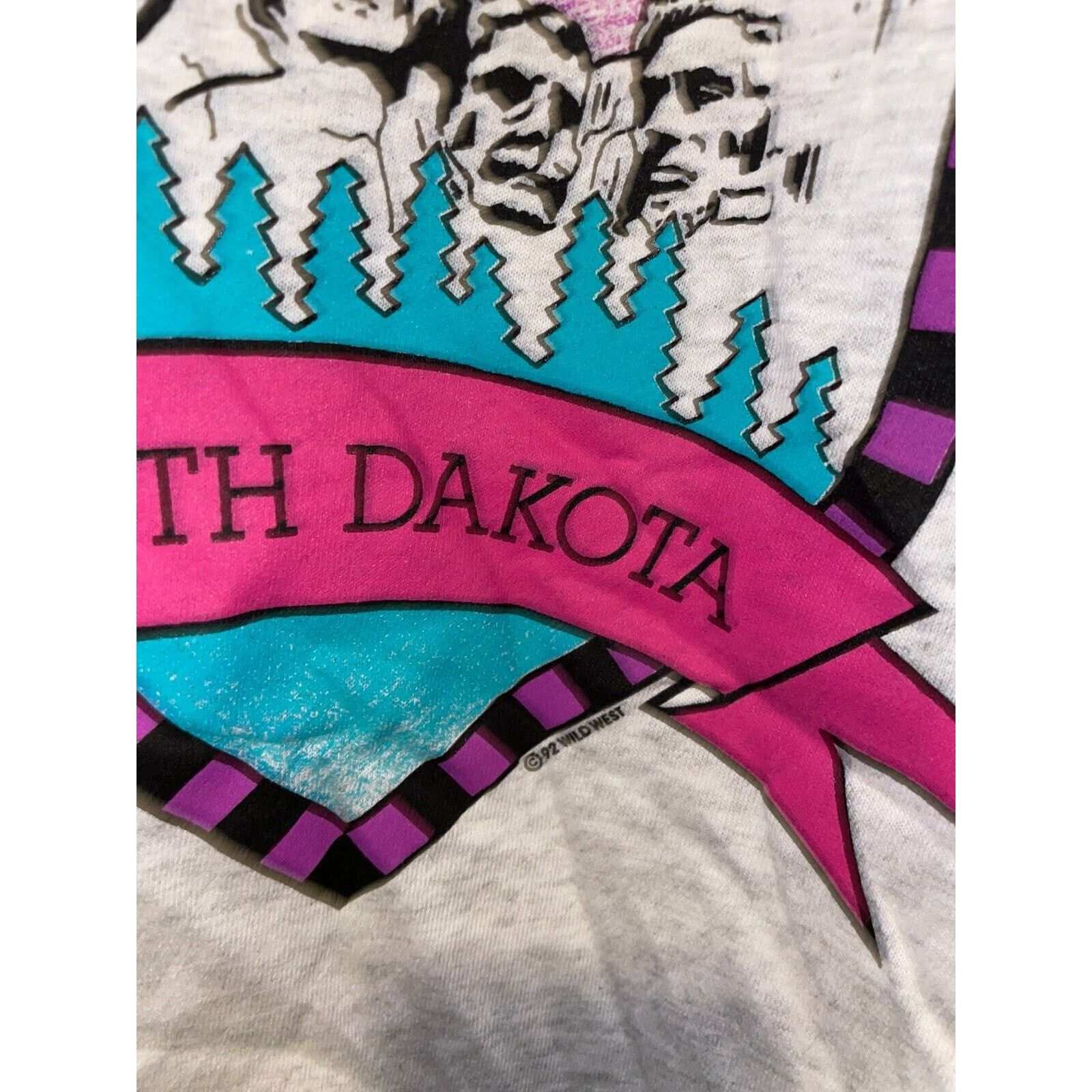 Signal Sport Vintage Mount Rushmore Shirt South Dakota Gray Purple Tee M Size US M / EU 48-50 / 2 - 6 Thumbnail