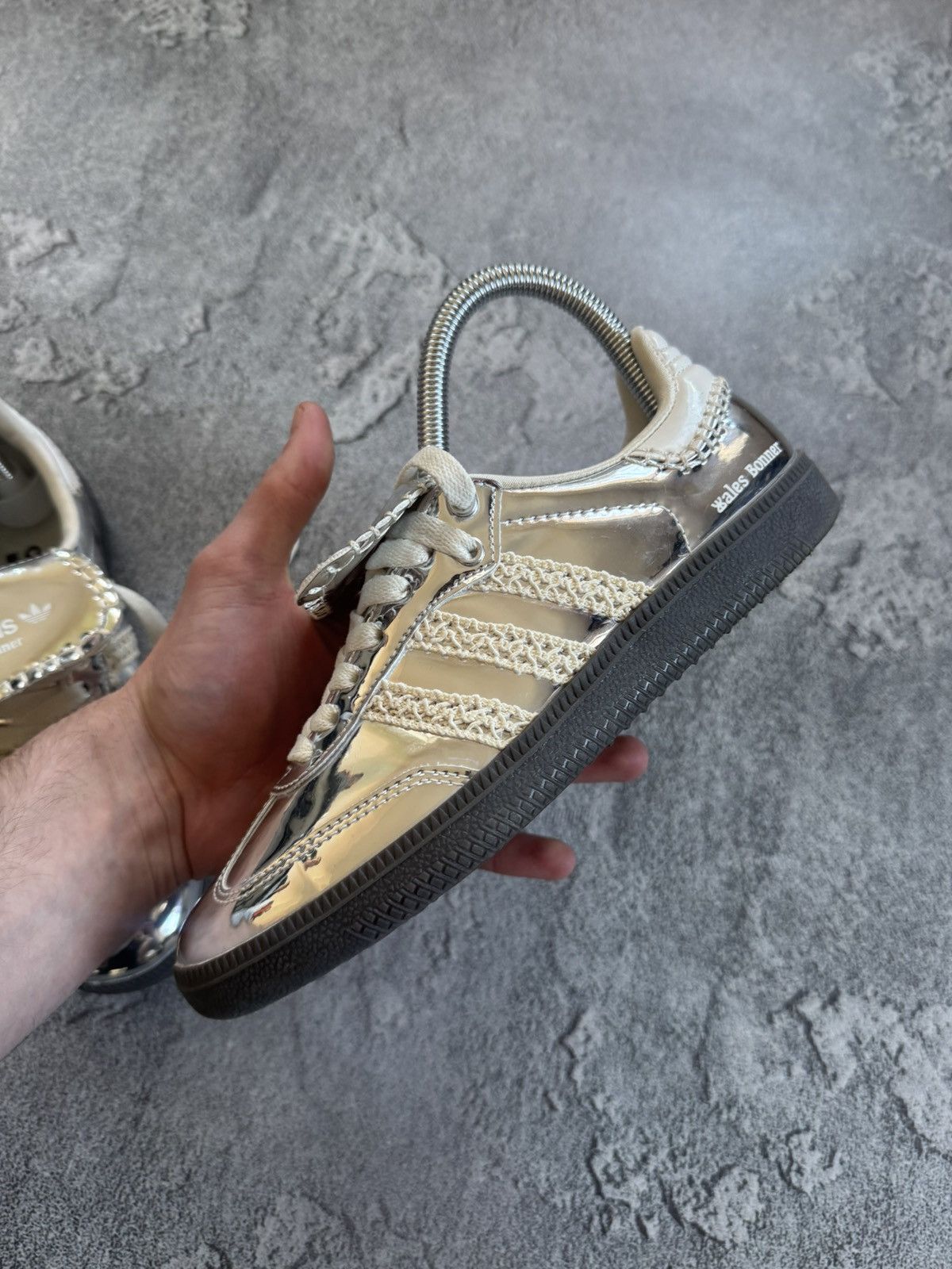 Adidas Wales Bonner & Adidas samba US5 silver metallic low sneakers Size US 5 / IT 35 - 8 Thumbnail