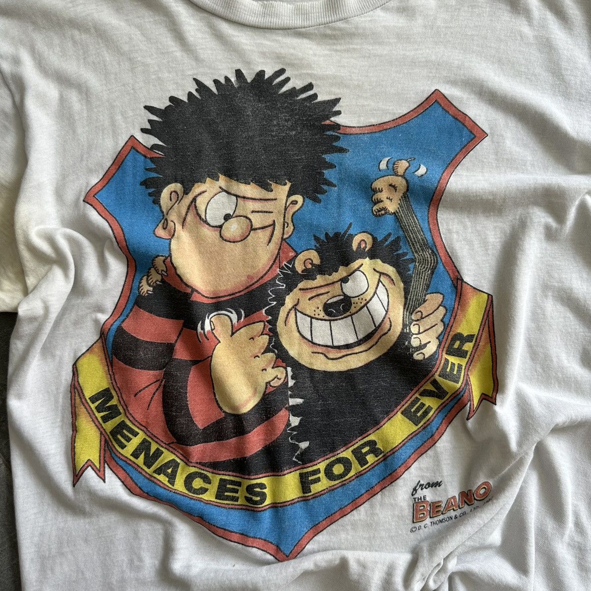Designer × Vintage VTG Menaces For Ever From The Beano 1987 Single stitch Tee Size US M / EU 48-50 / 2 - 9 Thumbnail