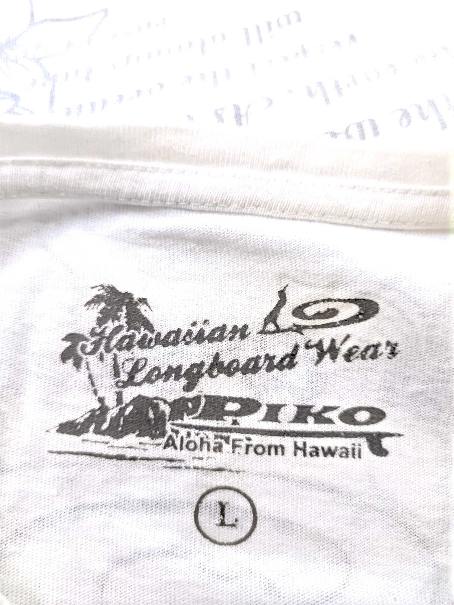 Japanese Brand × Vintage 90’s PIKO RARE HAWAIIAN LONGBOARD WEAR SURF Y2K TEE Size US L / EU 52-54 / 3 - 9 Thumbnail