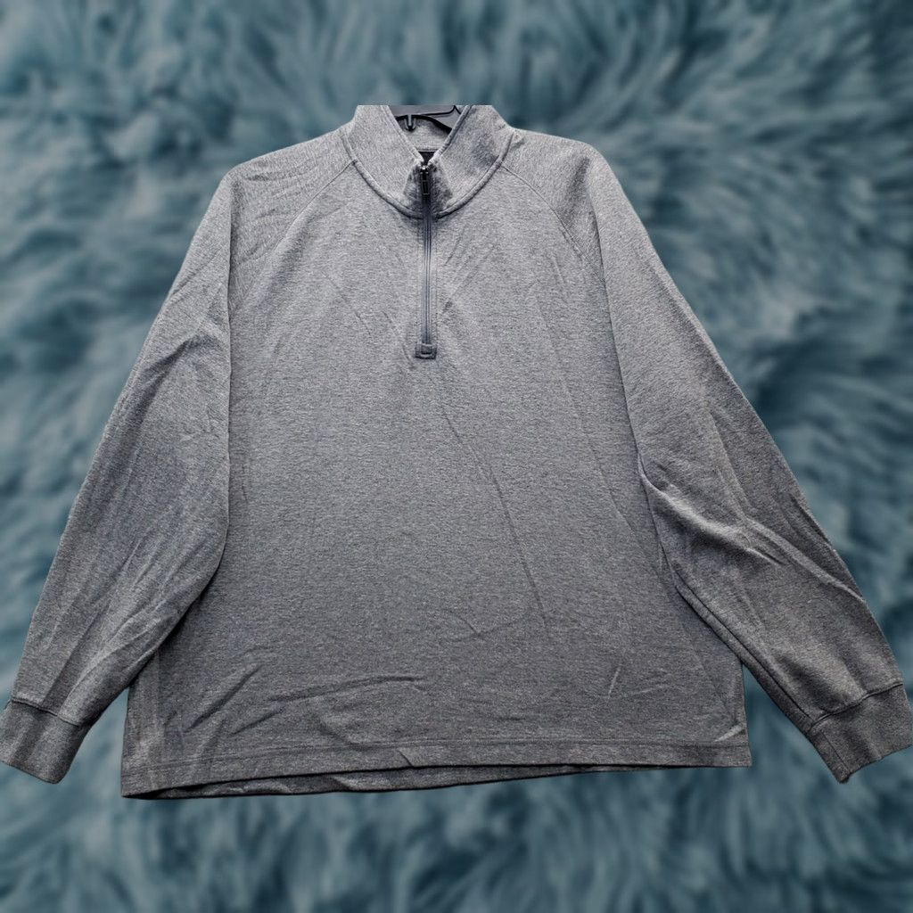 Vintage L.L. Bean Sweatshirt Mens 2XL Gray Mock Neck 1/4 Zip Ribbed Cuff Shirt Mens Size 2XL Gray Size US XXL / EU 58 / 5 - 1 Thumbnail