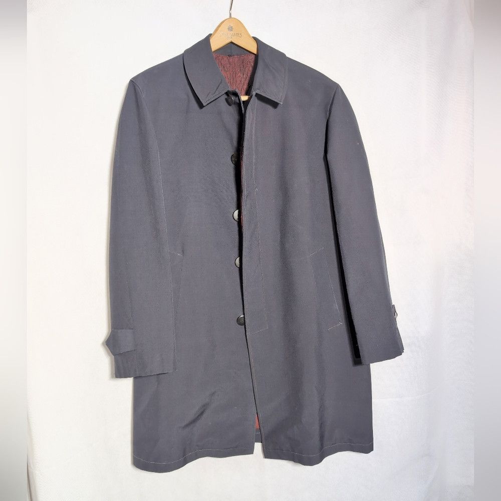Vintage Vintage Gulec Silk Gabardine Rain Jacket sz XL Black w Maro Size US XL / EU 56 / 4 - 1 Thumbnail