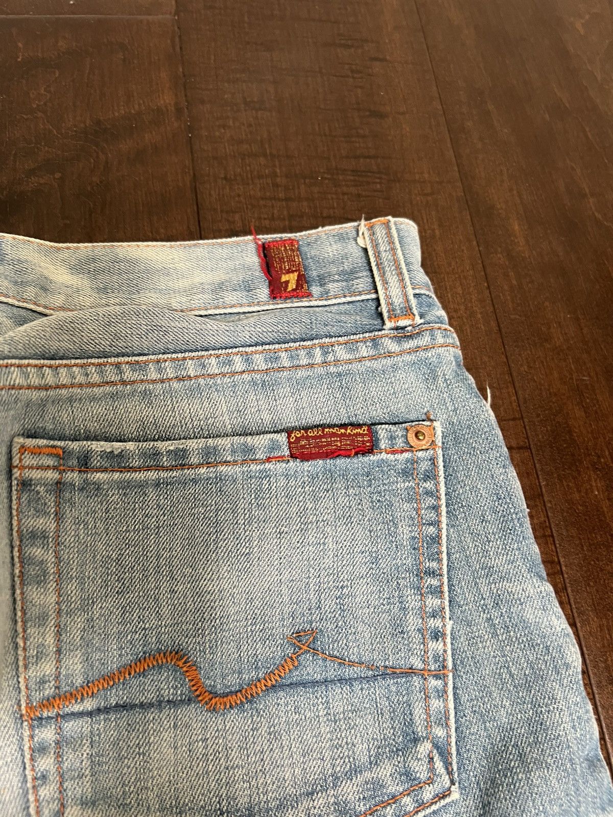 7 For All Mankind 7 for all mankind vintage denim size 24 great condition Size 24" / US 00 / IT 34 - 4 Thumbnail