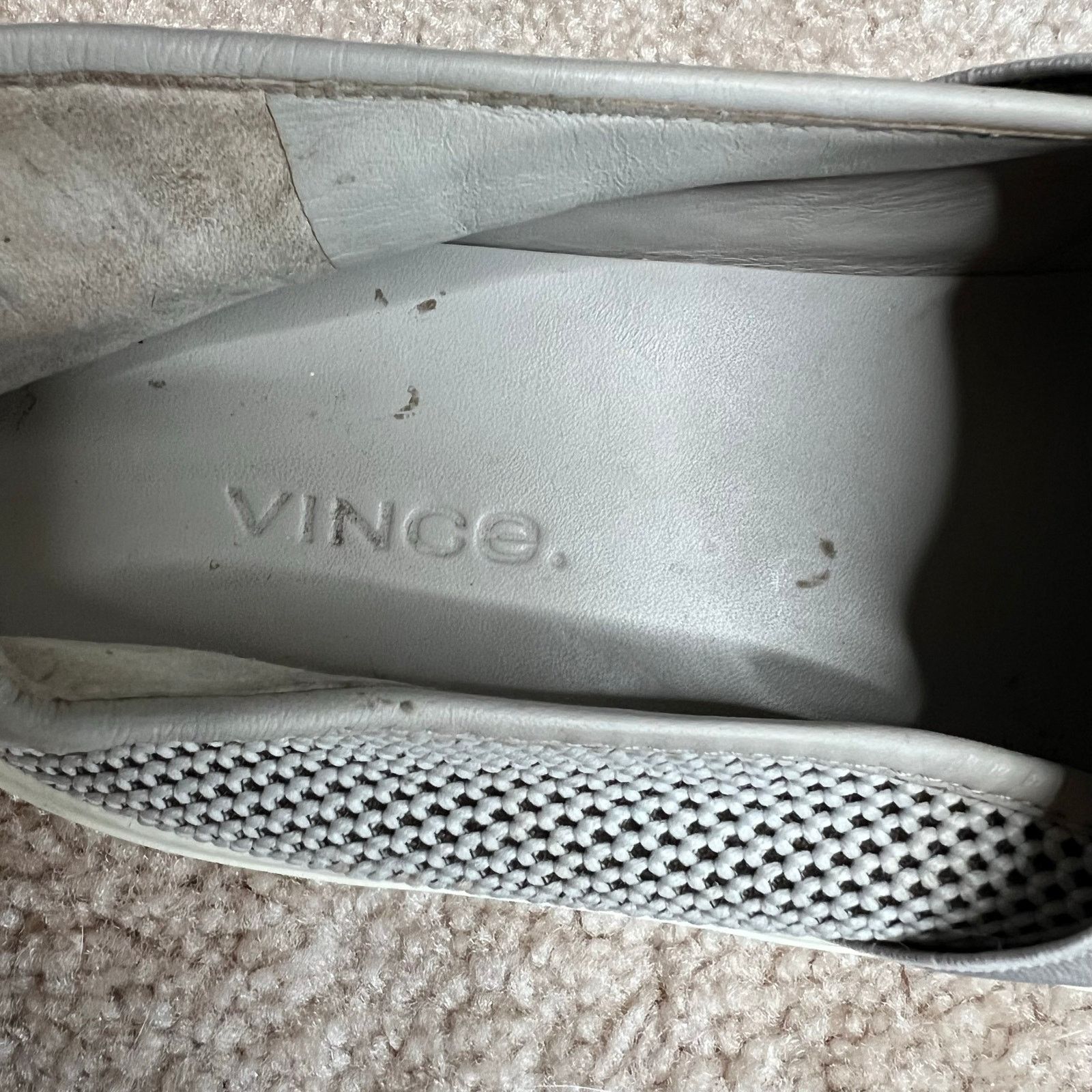 Vince Vince Blair gray leather perforated slip on sneakers Size 8 Size US 8 / IT 38 - 6 Thumbnail