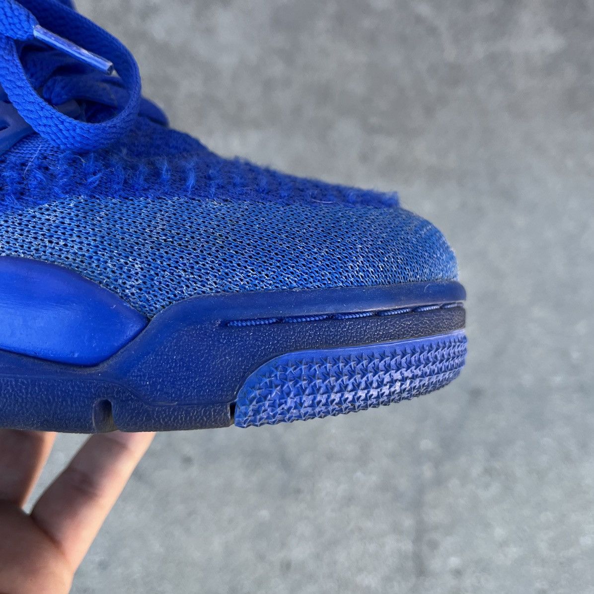 Jordan Brand × Nike 2019 Air Jordan 4 Retro Flyknit Royal Blue Sz 9.5 Size US 9.5 / EU 42-43 - 16 Thumbnail