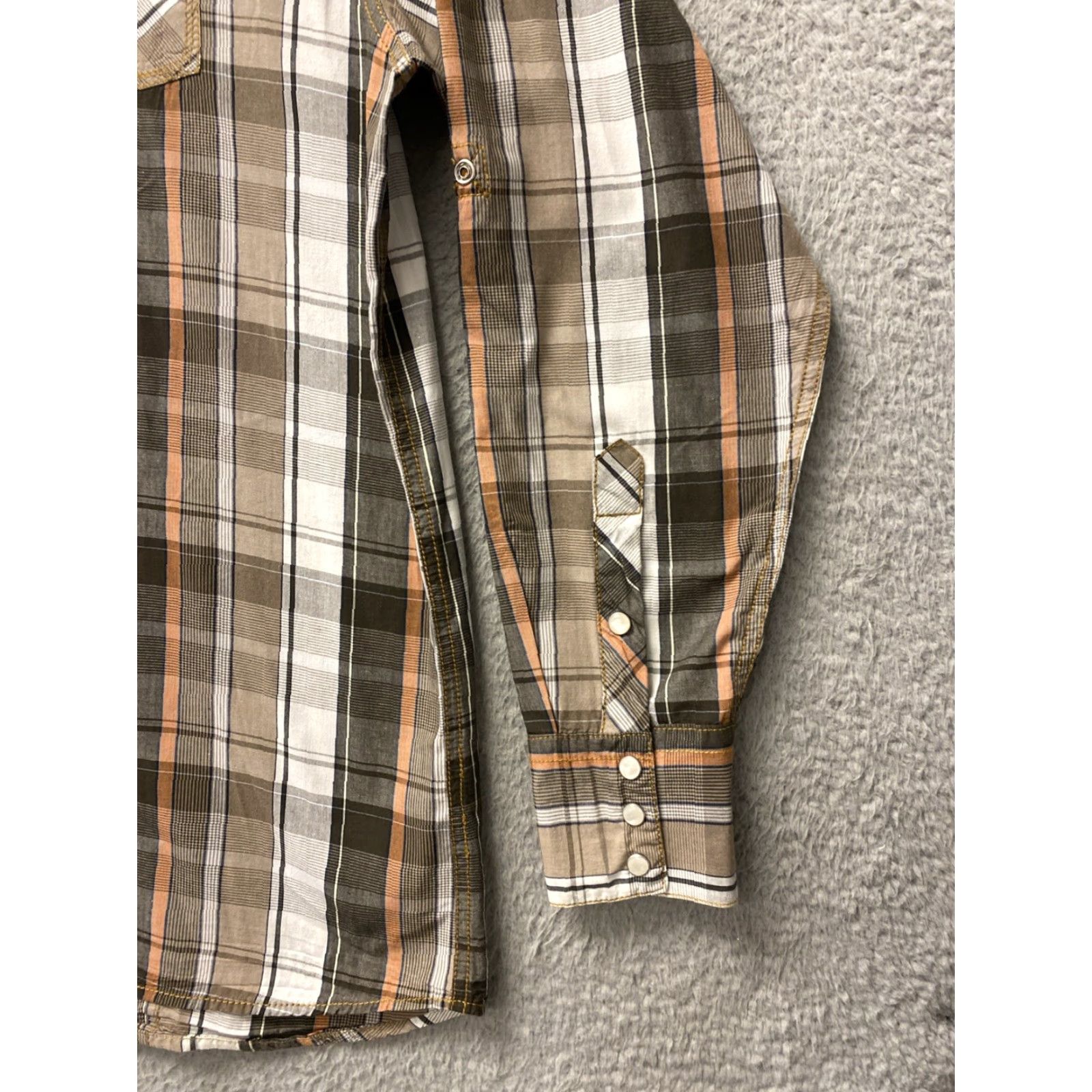Vintage Denim & Supply Button-Up Shirt Mens Brown Plaid Long Sleeve XXL Casual Preppy Size US XXL / EU 58 / 5 - 2 Thumbnail