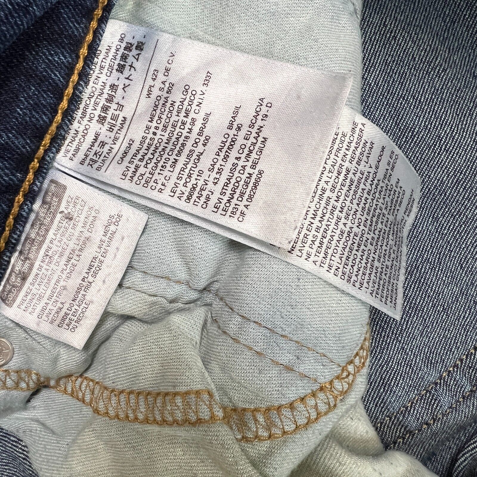 Levi's × Vintage Levi's 502 Jeans 34x30 Regular Taper American Denim Pants Size US 34 / EU 50 - 11 Thumbnail