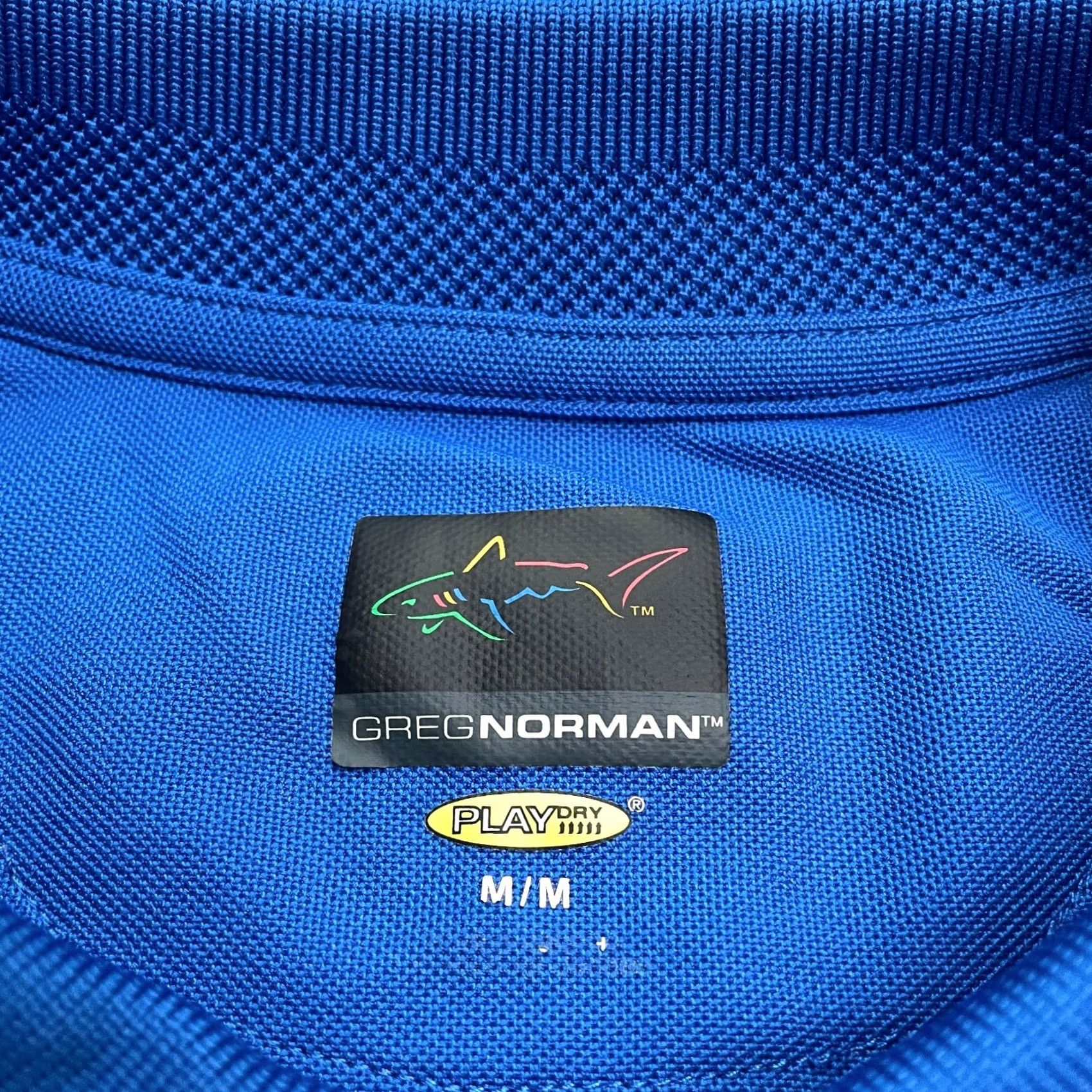 Vintage Greg Norman Polo Shirt Mens Medium Blue Short Sleeve Button Collar Sports Activewear Shirt Size US M / EU 48-50 / 2 - 7 Thumbnail