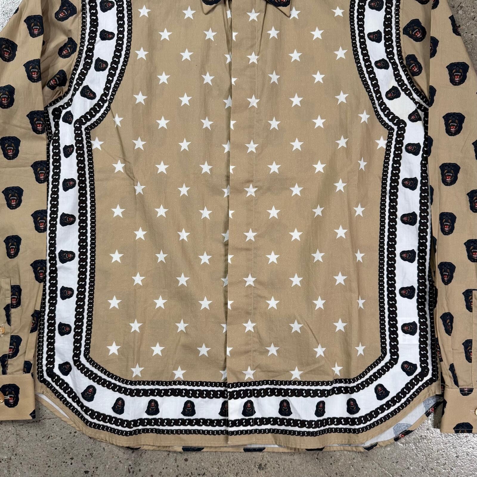 Givenchy Givenchy FW11 Look 32 Rottweiler Print Button Up Shirt Size US L / EU 52-54 / 3 - 4 Thumbnail