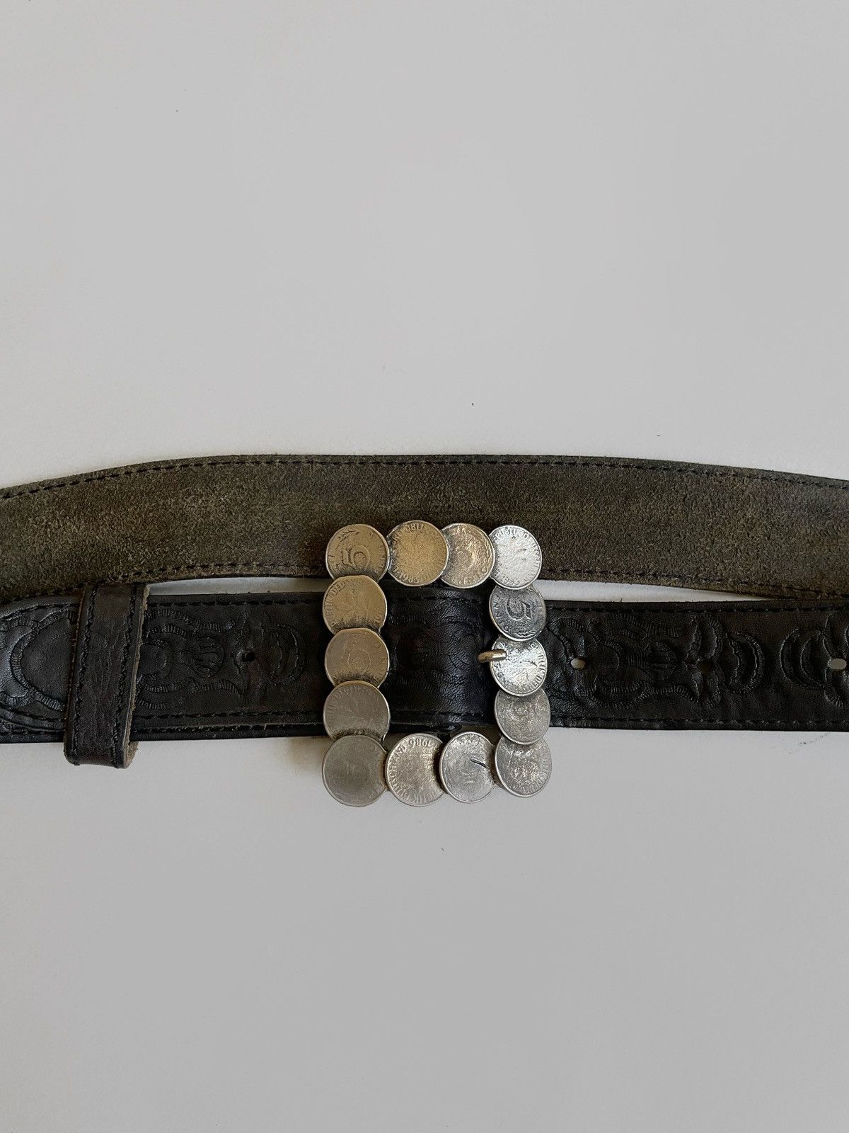 Japanese Brand × Vintage Archive 2000s leather belt with coins Size ONE SIZE - 2 Thumbnail