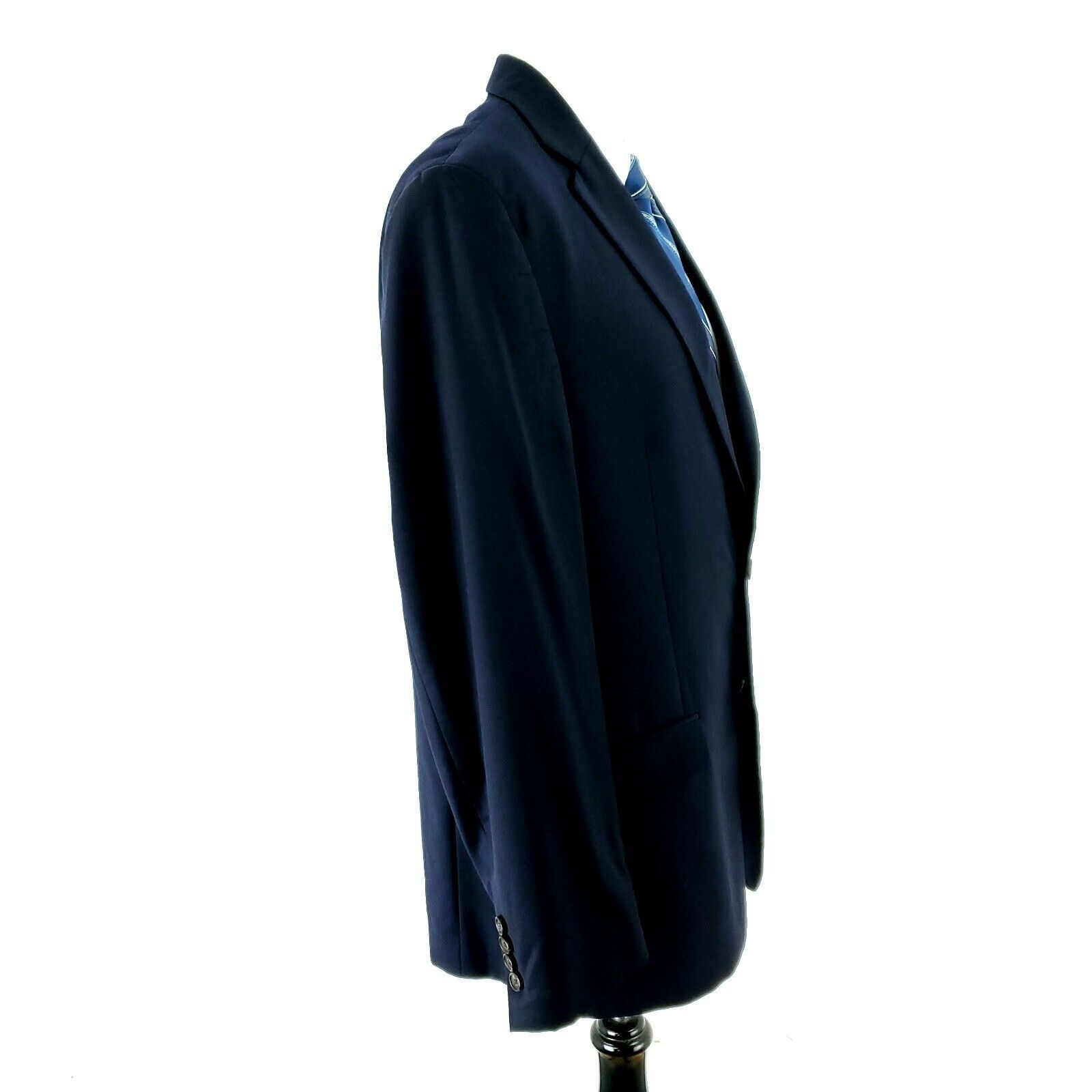 Lauren Ralph Lauren Lauren Ralph Lauren Wool 2 Button Blazer 40R Solid Blue Size 40R - 6 Thumbnail