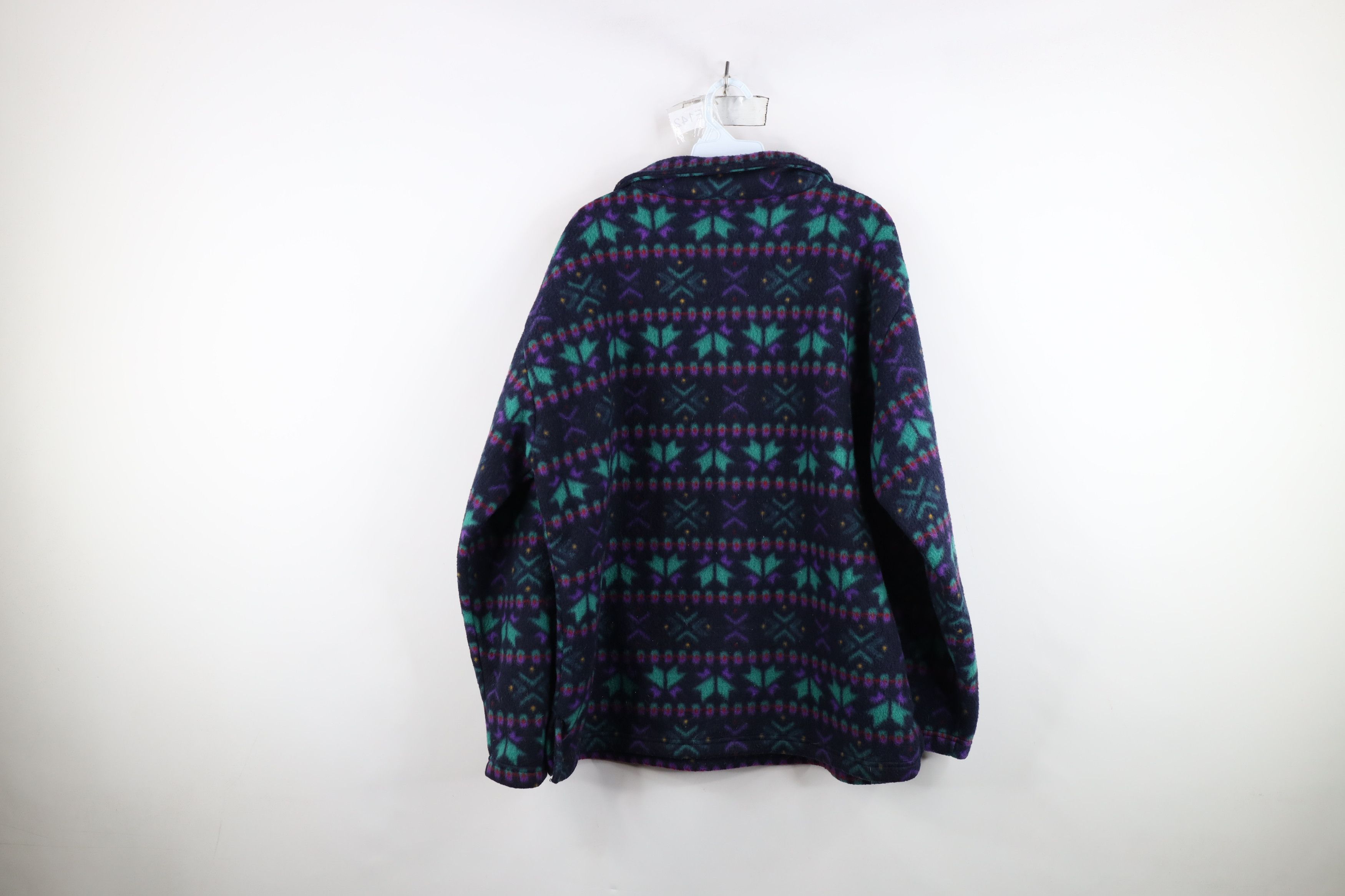 Vintage Vintage 90s Fair Isle Half Zip Fleece Pullover Sweater Size 3XL / US 20-22 - 7 Thumbnail