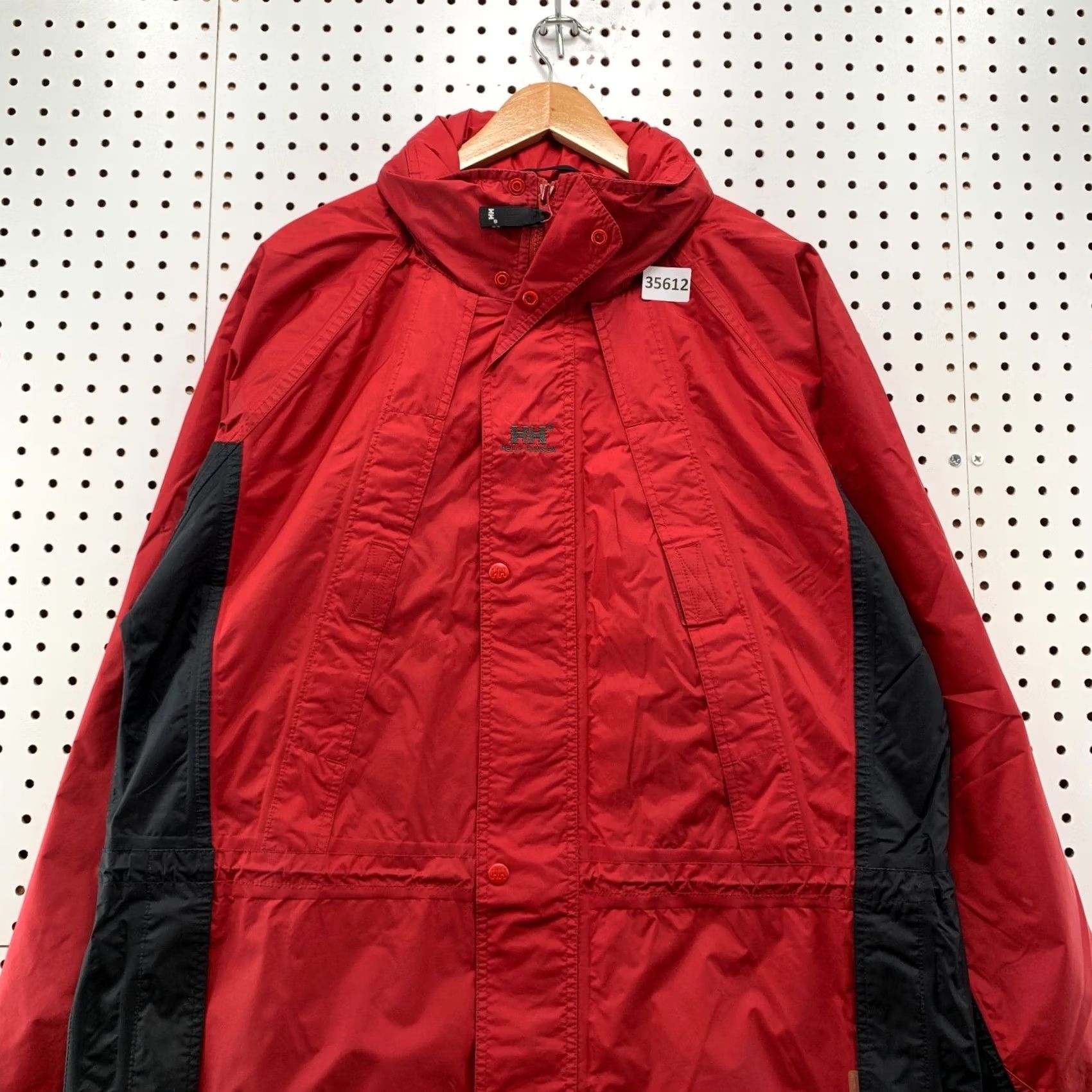 Helly Hansen Helly Hansen Jacket Mens Large Nylon Hooded Vented Windbreaker Red Size US L / EU 52-54 / 3 - 5 Thumbnail