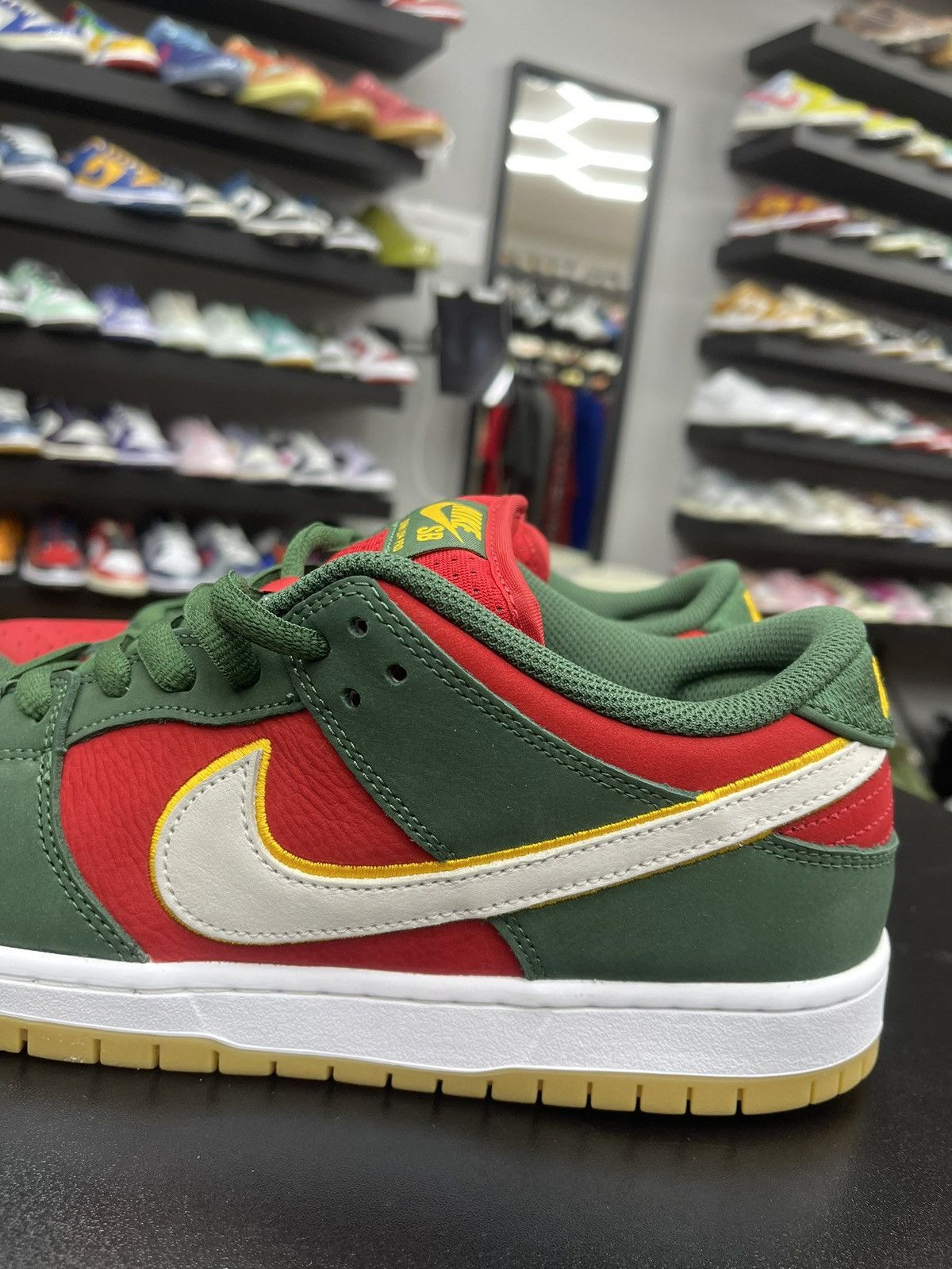 Nike Size 11.5 - Nike Dunk Low SB Seattle SuperSonics Size US 11.5 / EU 44-45 - 5 Thumbnail
