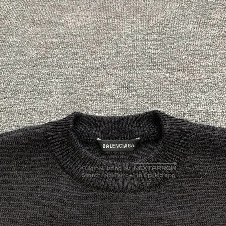 Balenciaga Balenciaga Multilingual Print Black Sweater. Size US XS / EU 42 / 0 - 6 Thumbnail