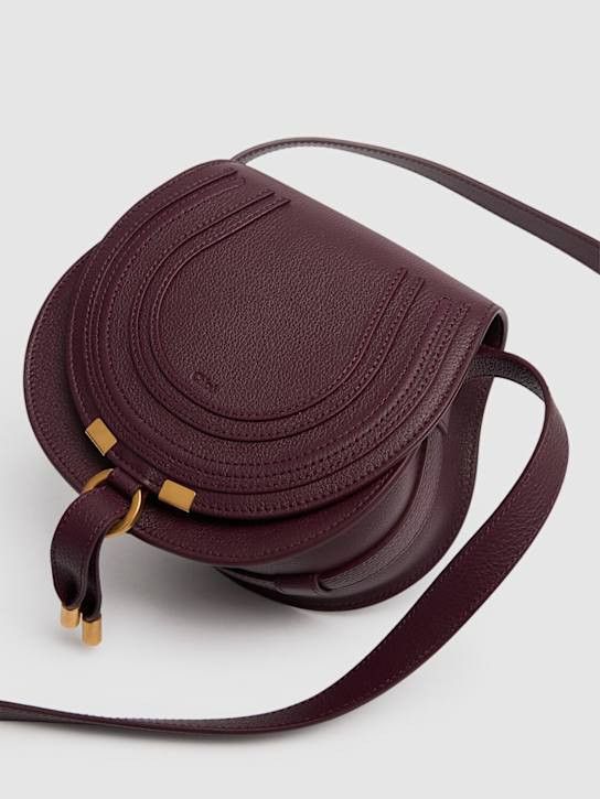 Chloe o1loc1c1024 Size: OS / Marcie Small Saddle in Deep Violine Size ONE SIZE - 3 Thumbnail