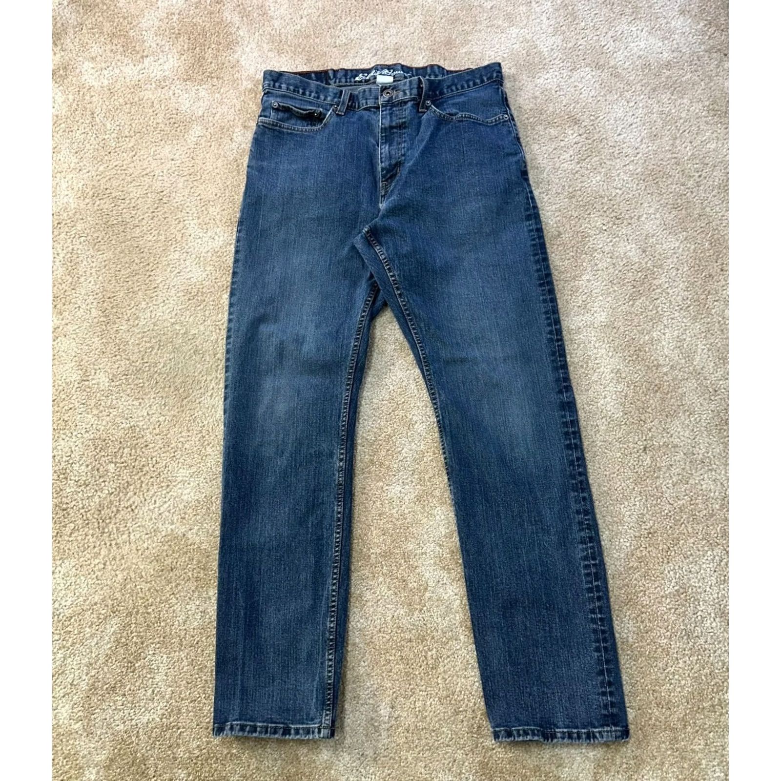 Eddie Bauer Eddie Bauer Jeans Men's 34x32 Blue Denim Straight Leg 5-Pocket Regular Waist Blue Denim Jeans Mens Size US 34 / EU 50 - 2 Thumbnail