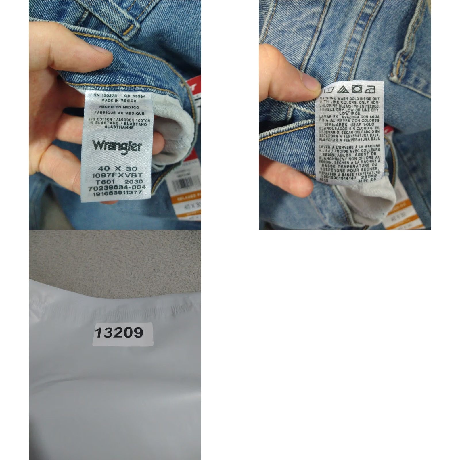 Wrangler Wrangler Jeans Mens 40x30 Blue Relaxed Fit 5 Star Heritage Low Stretch Denim Size US 40 / EU 56 - 8 Thumbnail