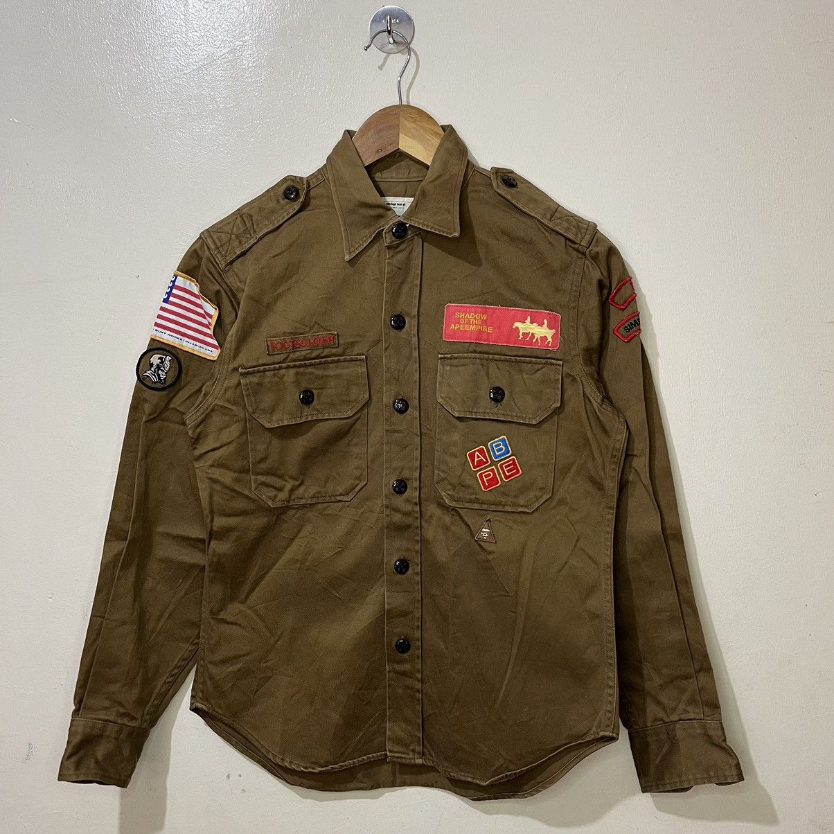 Bape OG BAPE Boy Scout Button Up Long Sleeve Size US S / EU 44-46 / 1 - 1 Thumbnail