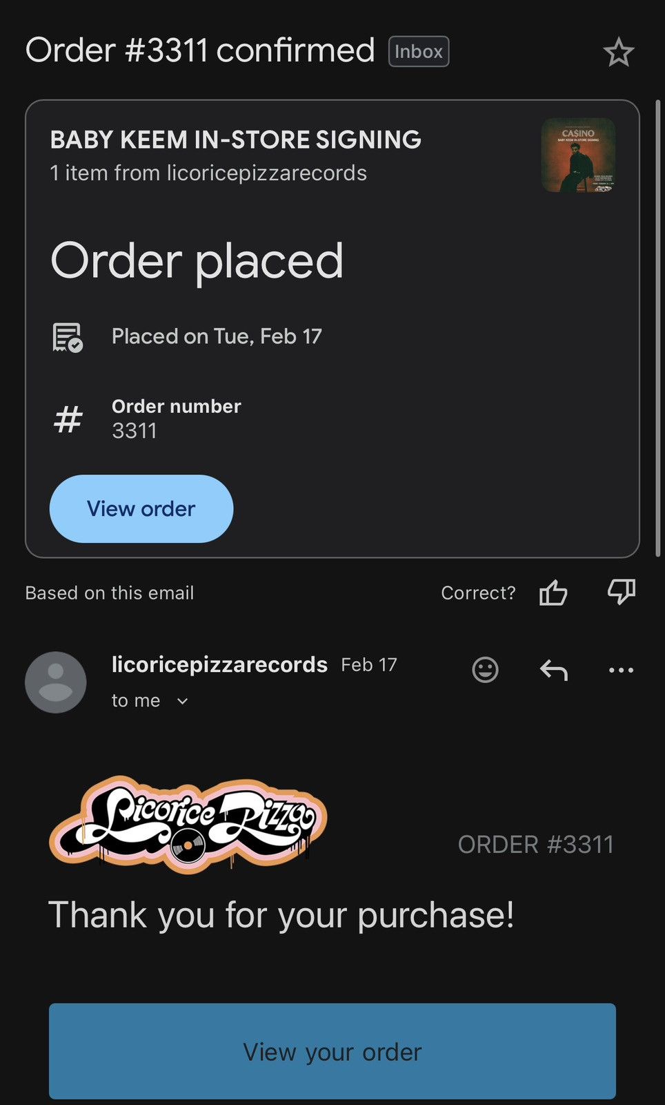 pgLang Baby Keem - Ca$ino Vinyl SIGNED Size ONE SIZE - 4 Thumbnail