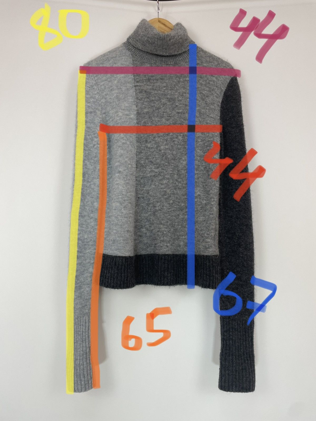 Cos COS turtleneck sweater Alpaca/wool/polyamide/Elastane grey Size XS / US 0-2 / IT 36-38 - 11 Thumbnail