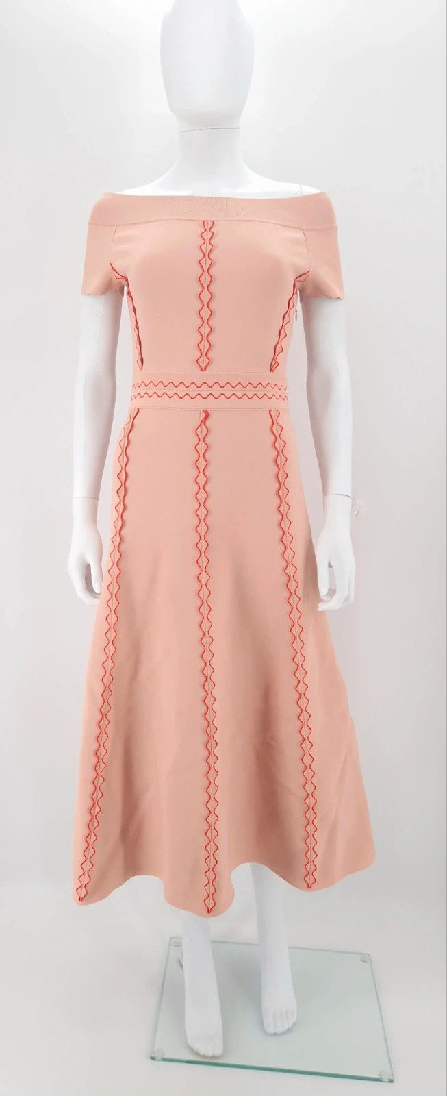 Alexander McQueen Alexander McQueen Off-Shoulder Embroidered Midi Dress Size M / US 6-8 / IT 42-44 - 13 Thumbnail