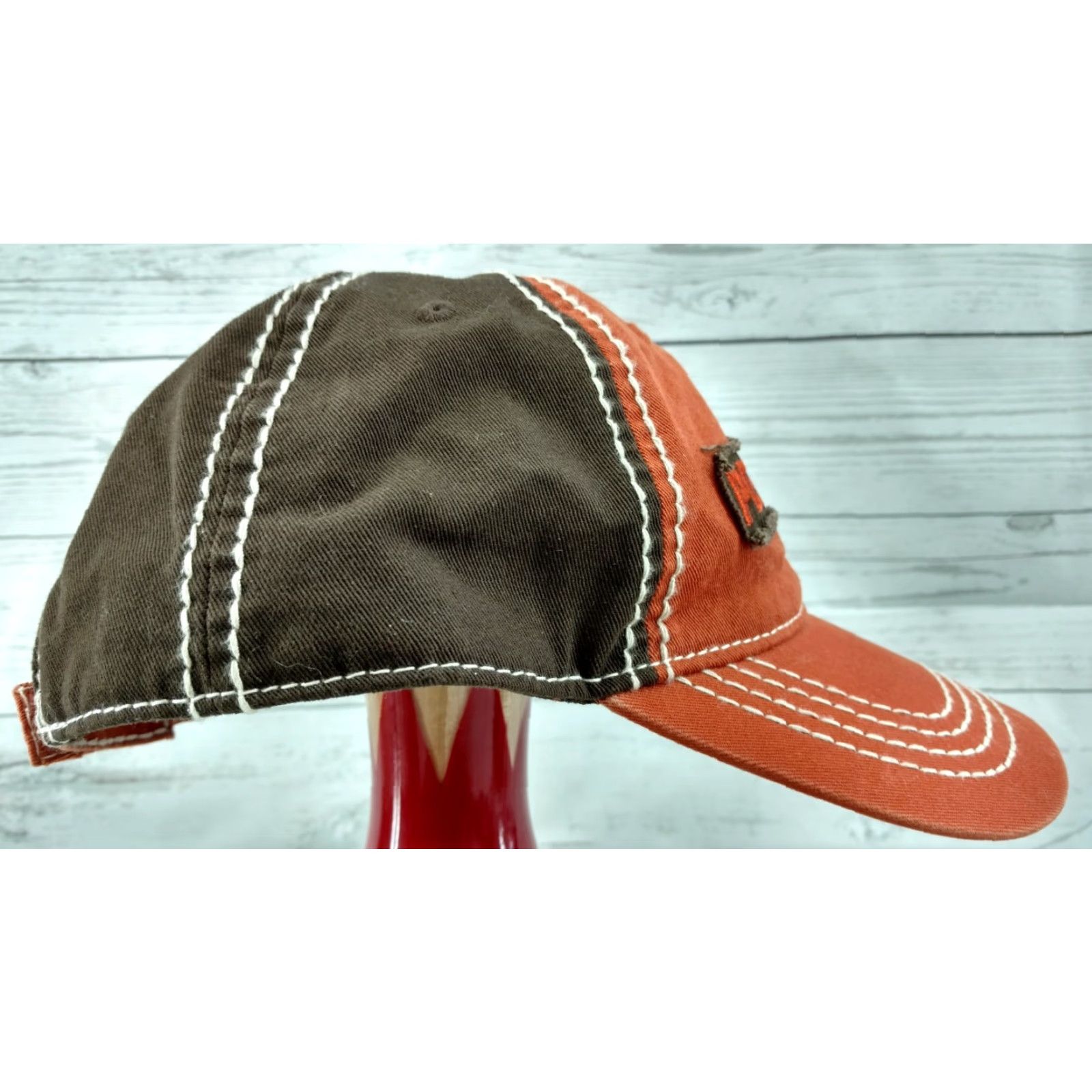 Vintage PETRO LUBE Mobile Delvac Orange Brown Baseball Hat Cap Adjustable Adult Size Size ONE SIZE - 3 Thumbnail