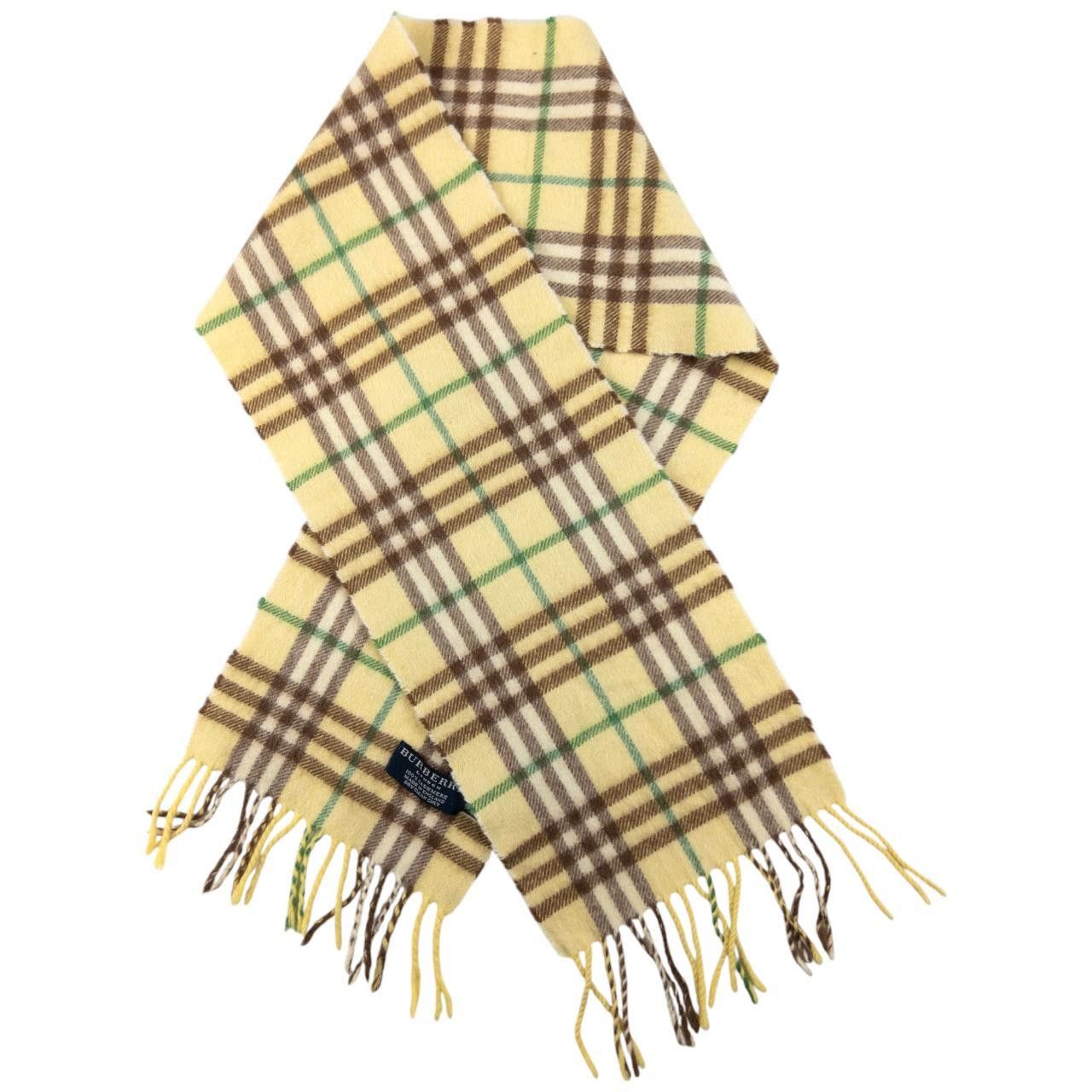 Burberry Vintage Burberry Nova Check Cashmere Tassel Scarf Size ONE SIZE - 4 Thumbnail