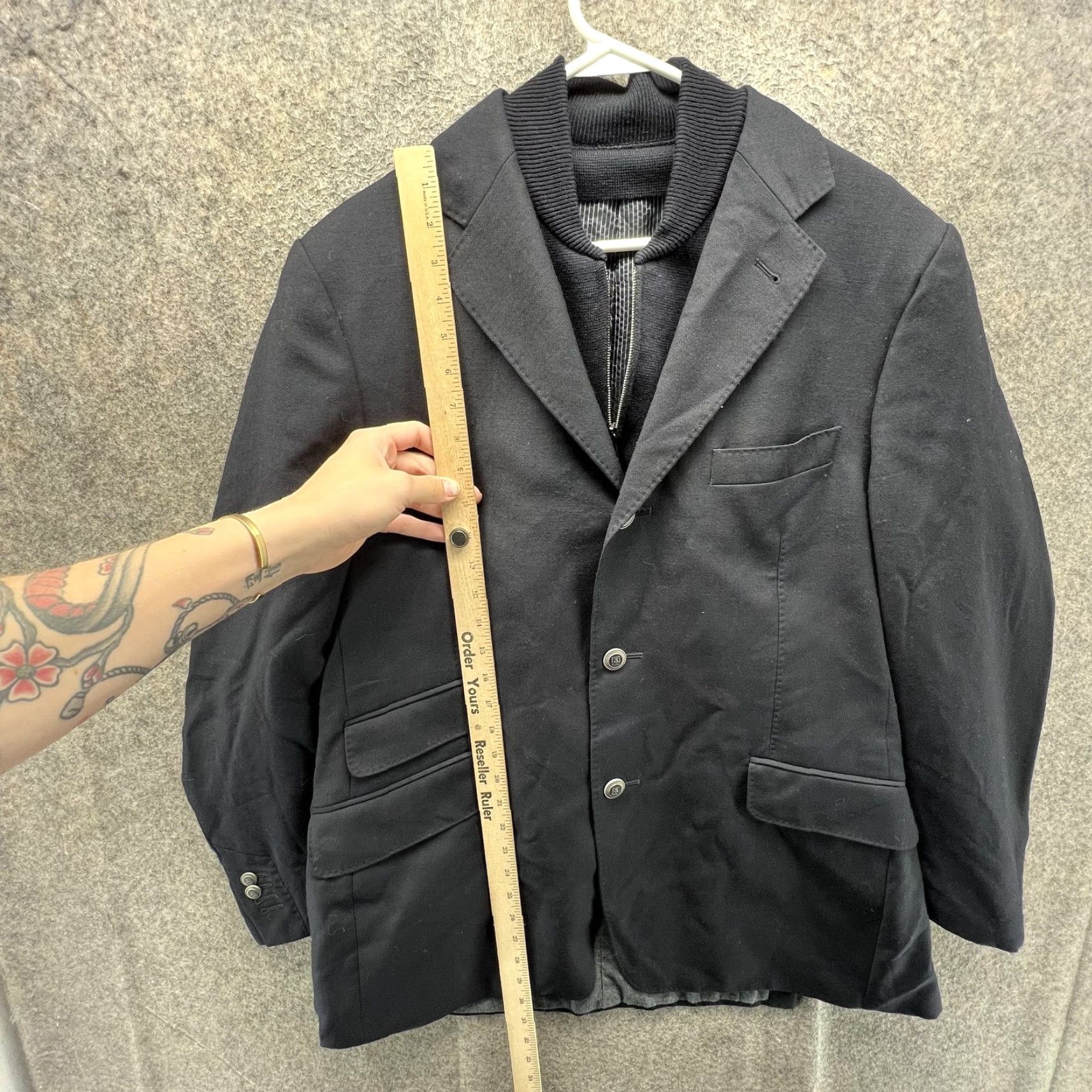 Corneliani Corneliani Blazer Mens 52 Blue Wool Cashmere Two Button Sport Coat Jacket Lined Size 52R - 5 Thumbnail