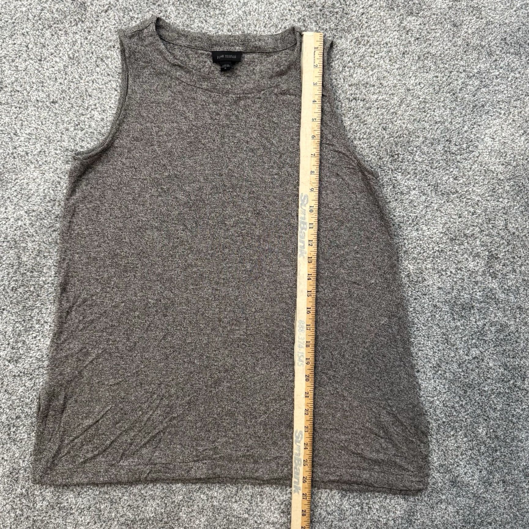 J. Jill J. Jill Wearever Collection Blouse M Regular Women Short Sleeve Pullover Gray Knit Office Casual Chic Basic Classic Size M / US 6-8 / IT 42-44 - 3 Thumbnail