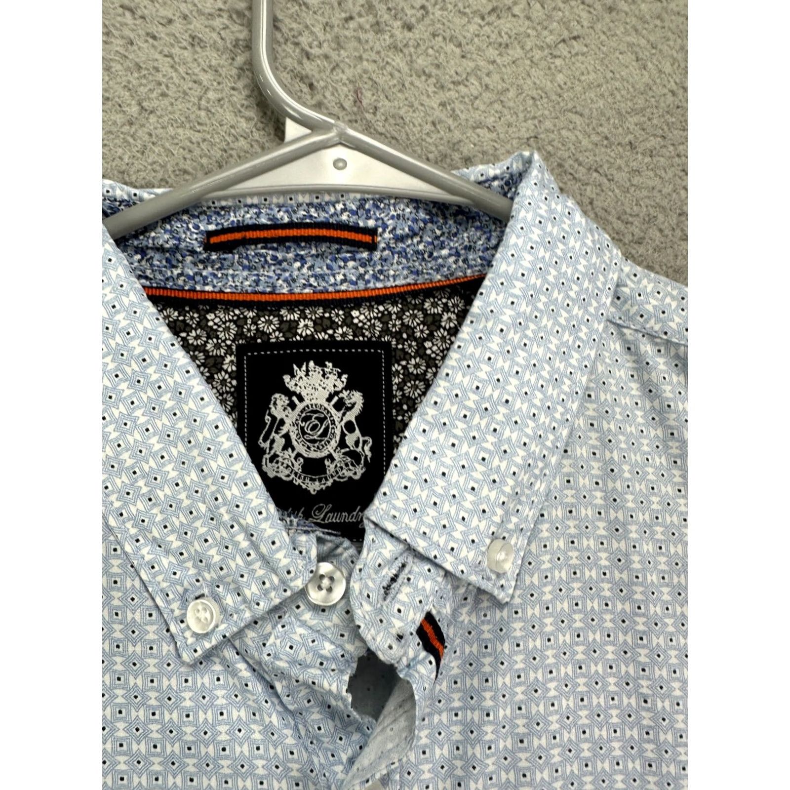 English Laundry VINTAGE? No. English Laundry Shirt Mens Small Blue Geometric Button-Down Stretch Shirt Mens S Blue Geometric Button Up Please? Size US S / EU 44-46 / 1 - 7 Thumbnail