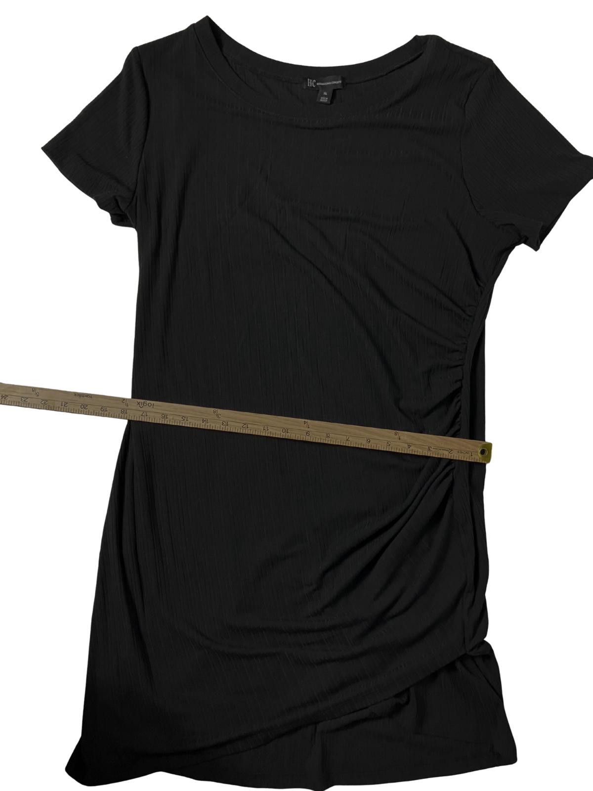 Other INC Black Ruched Dress XL Ribbed Stretch Mexico Size XL / US 12-14 / IT 48-50 - 7 Thumbnail