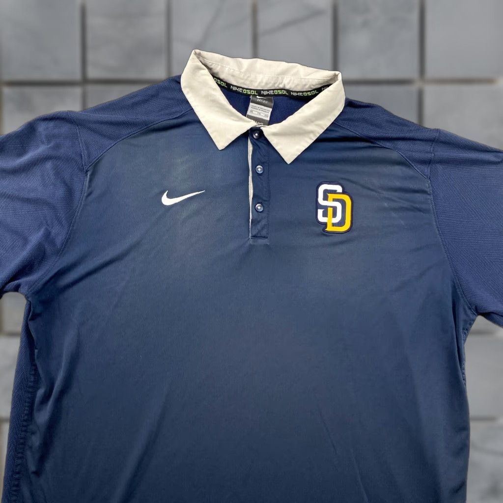Nike Nike Dri-FIT Polo Shirt Mens 2XL Blue Embroidered Short Sleeve Polo Shirt Nike Baseball Casual Shirt Size US XXL / EU 58 / 5 - 1 Thumbnail
