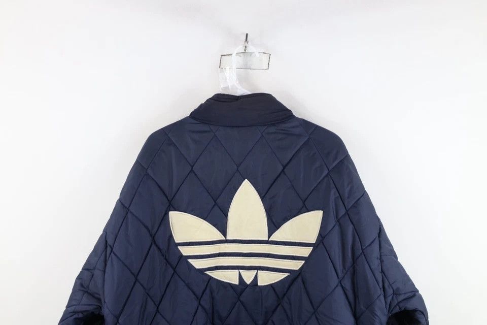 Adidas Vintage 90s Adidas Reversible Quilted Puffer Jacket Blue Size US L / EU 52-54 / 3 - 16 Thumbnail