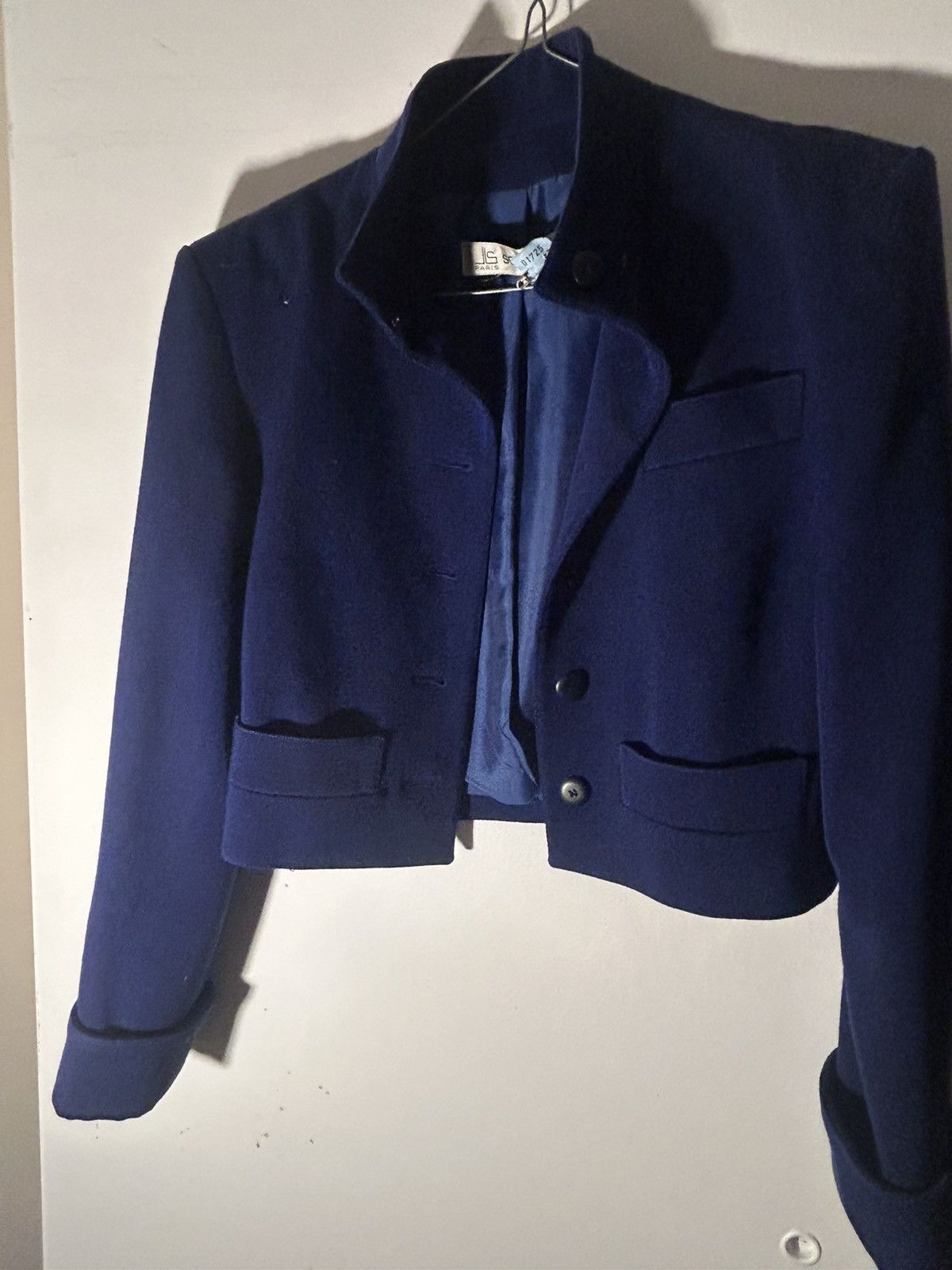 Jean-Louis Scherrer cintage Jean-Louis Scherrer 1980's Blue Blazer Size S / US 4 / IT 40 - 7 Thumbnail