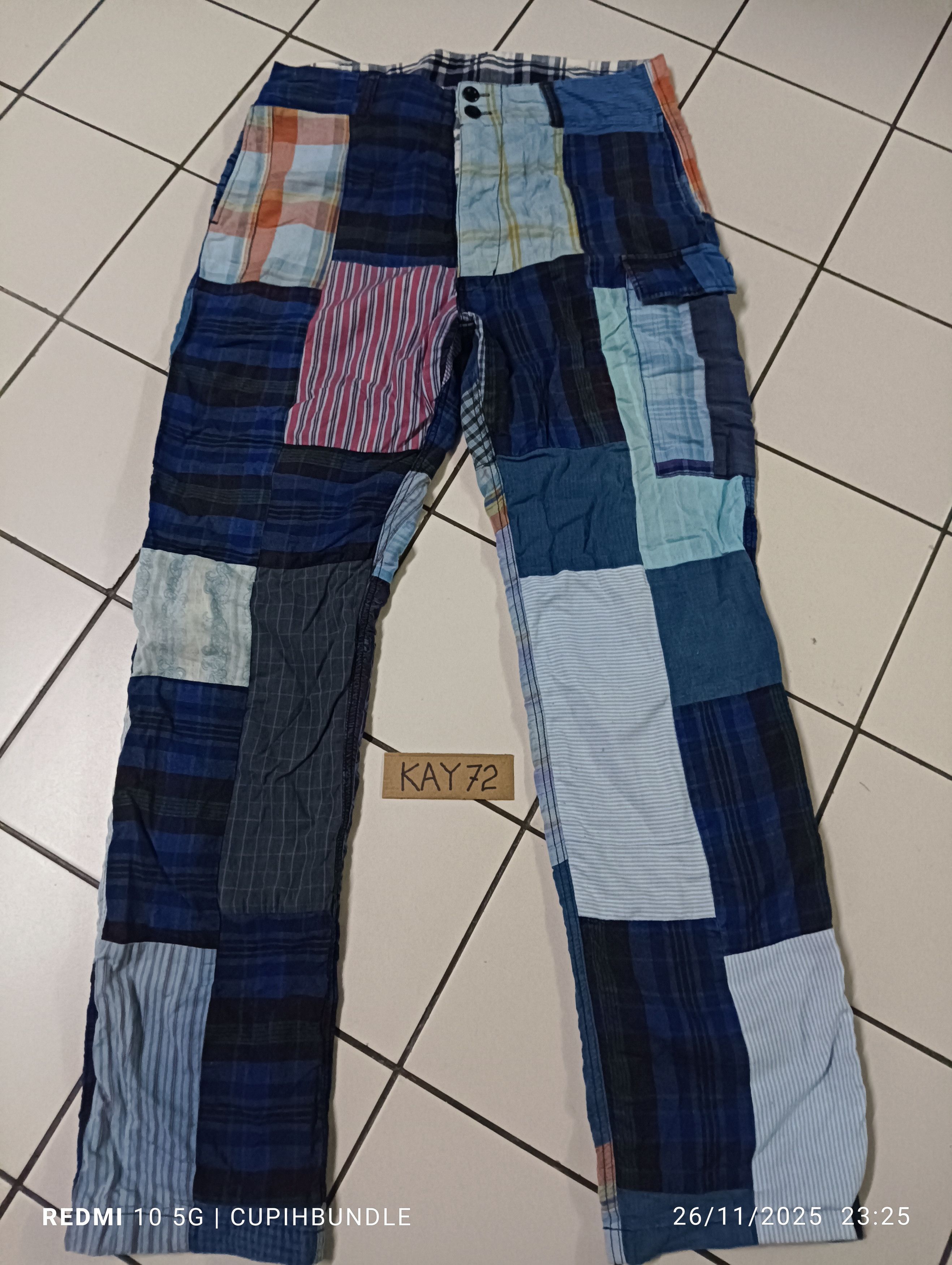 Japanese Brand A REINCARNATION:key PATCHWORK PANTS Size US 33 - 2 Thumbnail