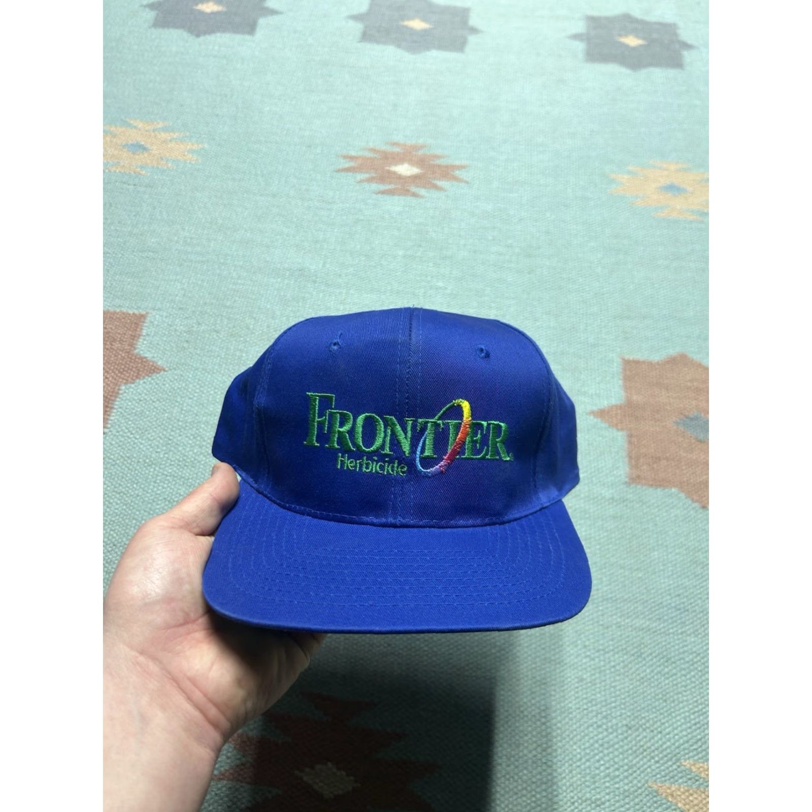 Rainbow VINTAGE Frontier SnapBack hat cap Rainbow logo adjustable Men Blue Adjustable Cap Size ONE SIZE - 2 Thumbnail