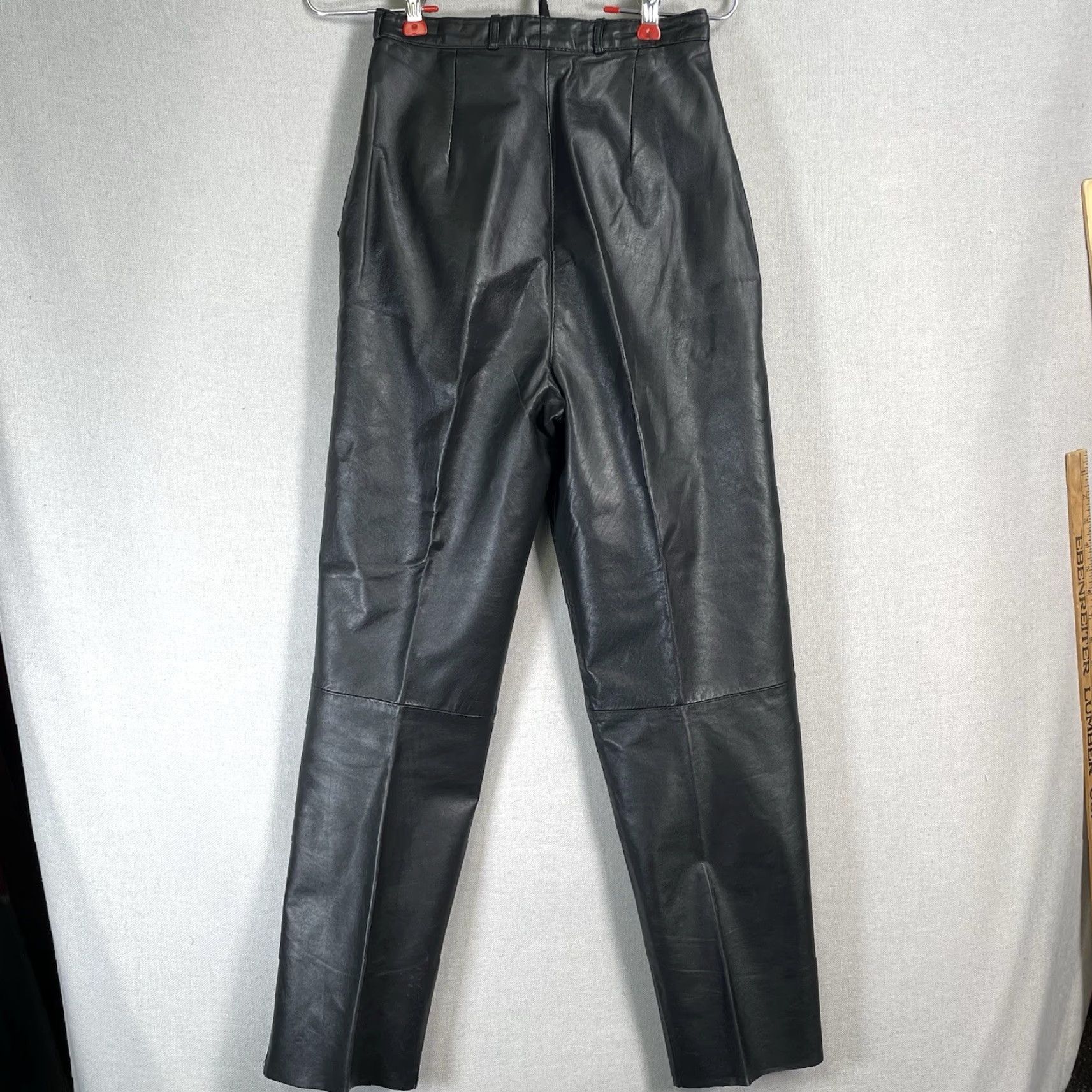Vintage VINTAGE Leather Pants Womens 23x28 Black Germany Trousers Pleated 80s 90s Pants Women Leather Black 90s Germany Pleated Tapered 23x28 Mens Womens? Size 40" / US 18 - 6 Thumbnail