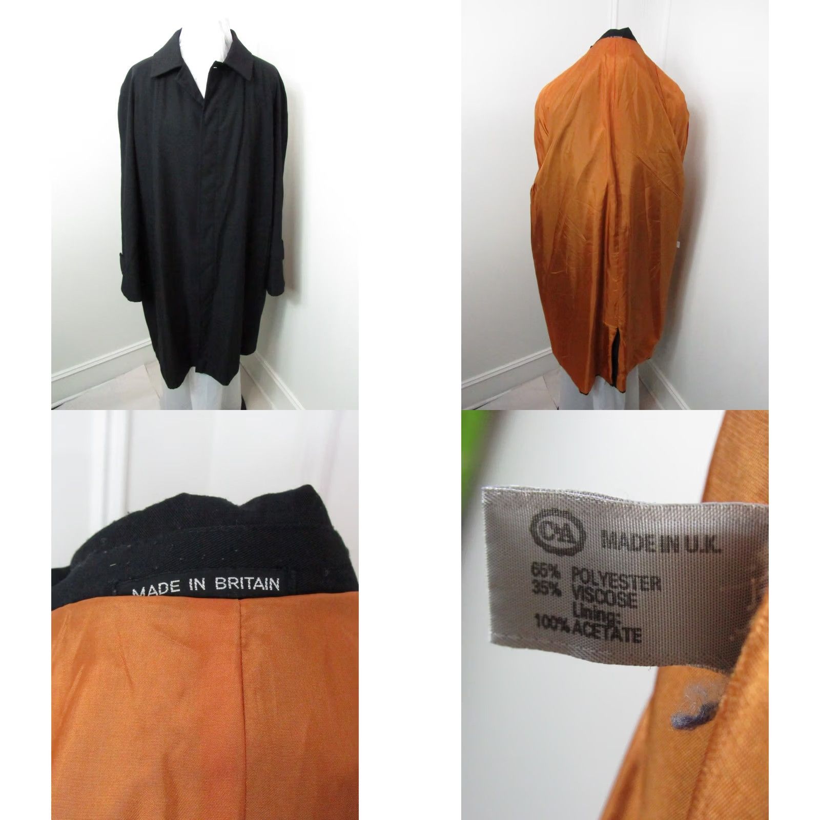 Vintage VINTAGE Daniele Poole Jacket Black Size M Mens 90s London Overcoat Long Coat Regular Pattern Solid Standing Collar Size US M / EU 48-50 / 2 - 11 Thumbnail