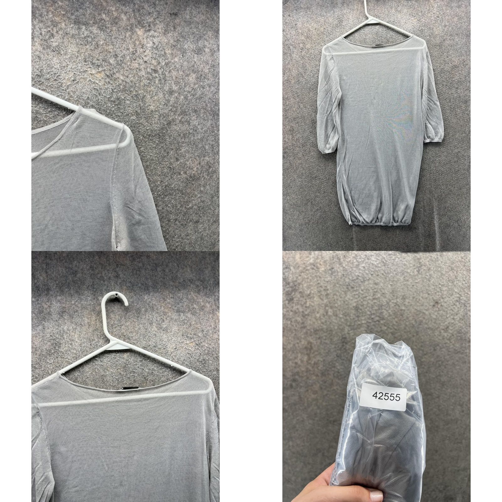 Cos COS Shirt Dress Womens Small Gray Boat Neck 3/4 Sleeve Tunic Lightweight Jersey Top Size S / US 4 / IT 40 - 8 Thumbnail