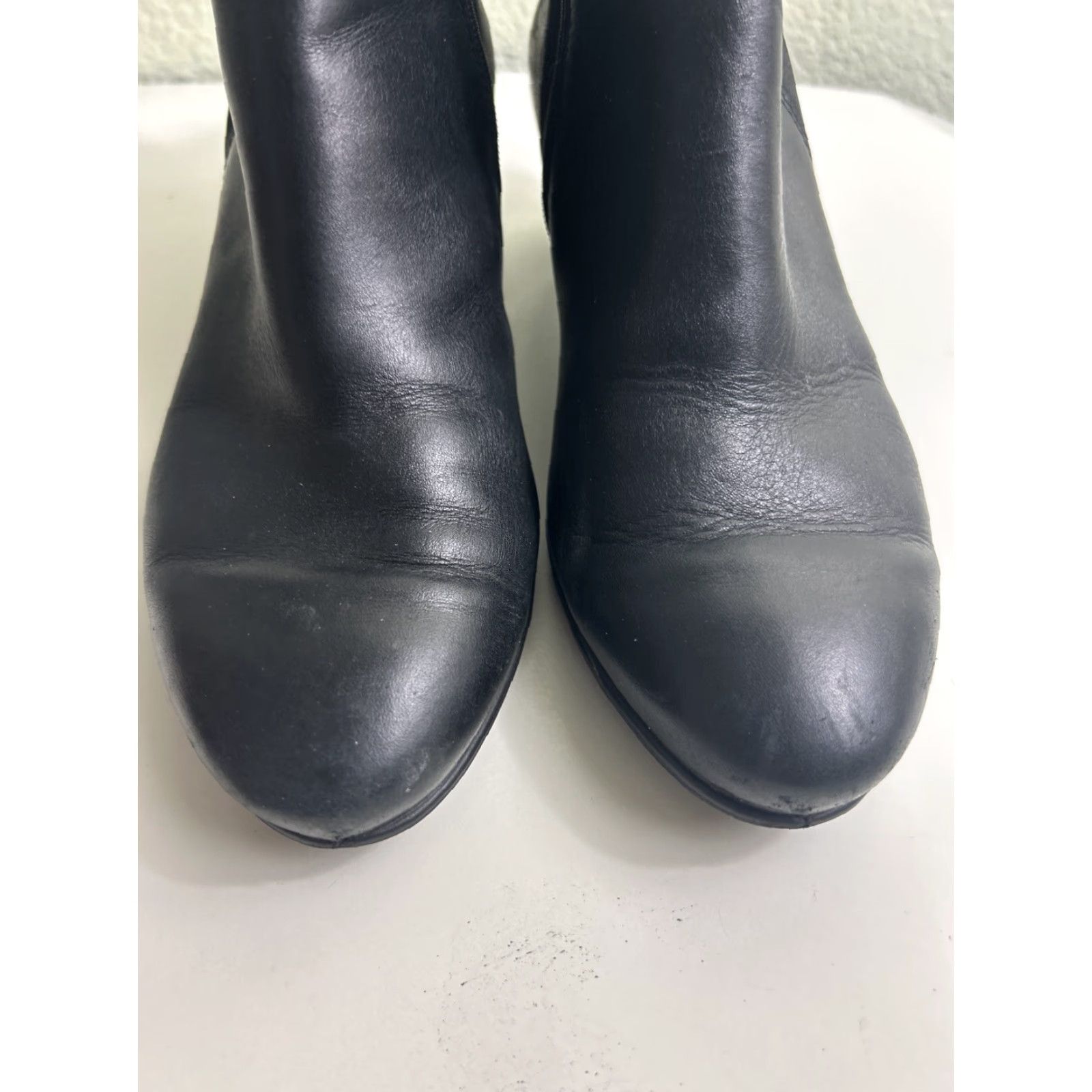 Ecco ECCO Sculptured 45 Leather Closed Ankle Zipper Boots Black Bootie Women's EU 37 US 6 Leather Zipper Bootie Heel Cone Solid Ankle Boots Size US 6 / IT 36 - 5 Thumbnail