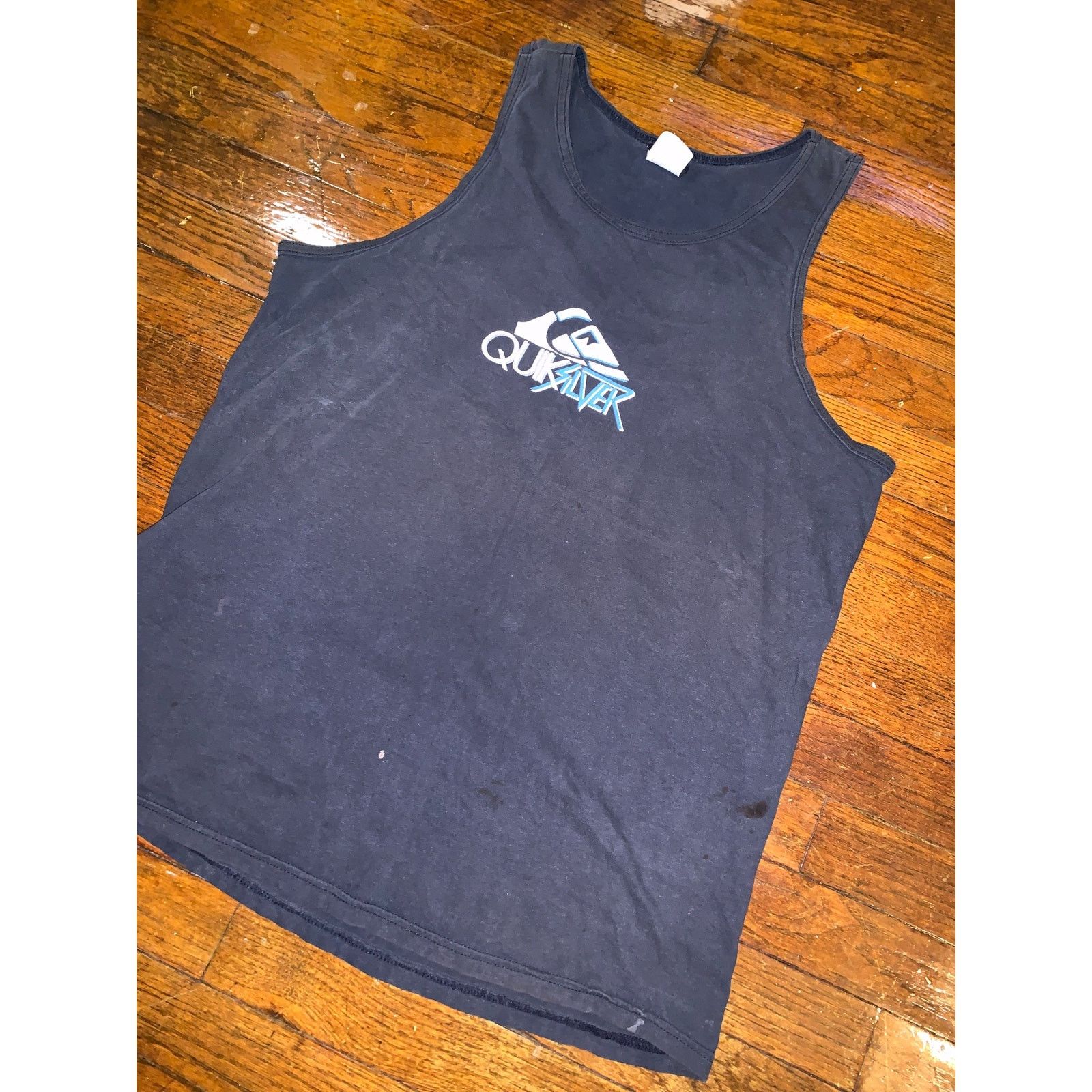 Quiksilver × Vintage VTG Quiksilver Tank Top Y2K Navy Graphic Logo Surf Skate M Size US M / EU 48-50 / 2 - 6 Thumbnail