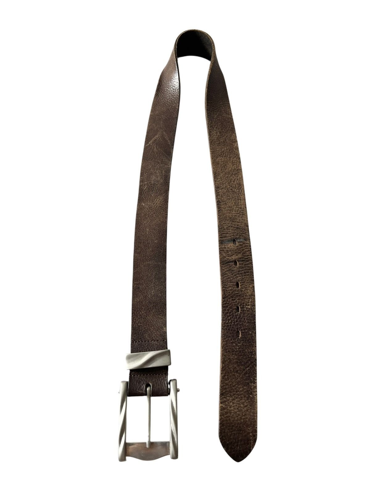 Tornado Mart 2000s Tornado Mart Patina Leather Belt Size 30 - 2 Thumbnail
