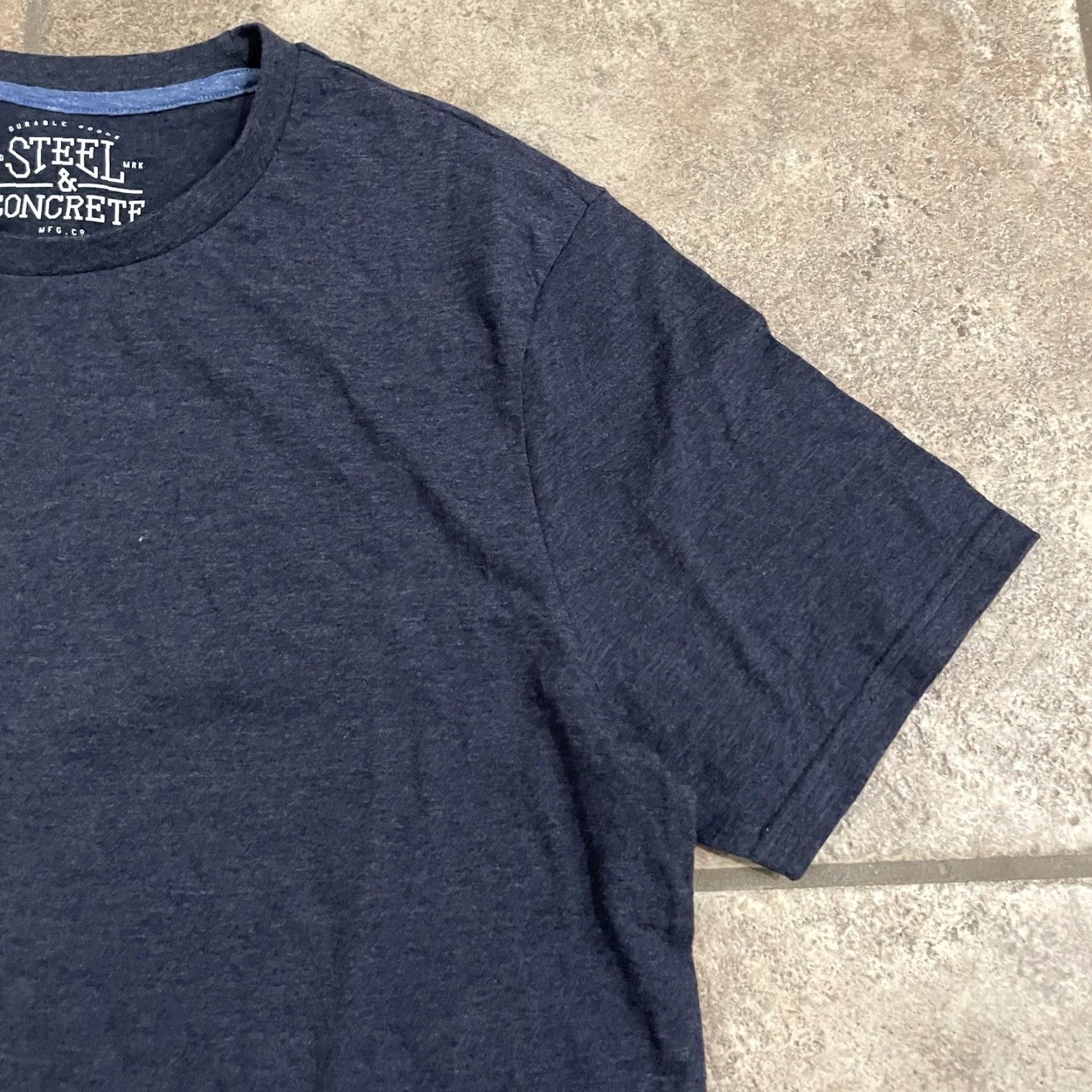 Vintage VINTAGE Steel & Concrete T-Shirt Mens Size M Blue Cotton Tee Shirts Mens M Blue Steel & Concrete Size US M / EU 48-50 / 2 - 2 Thumbnail