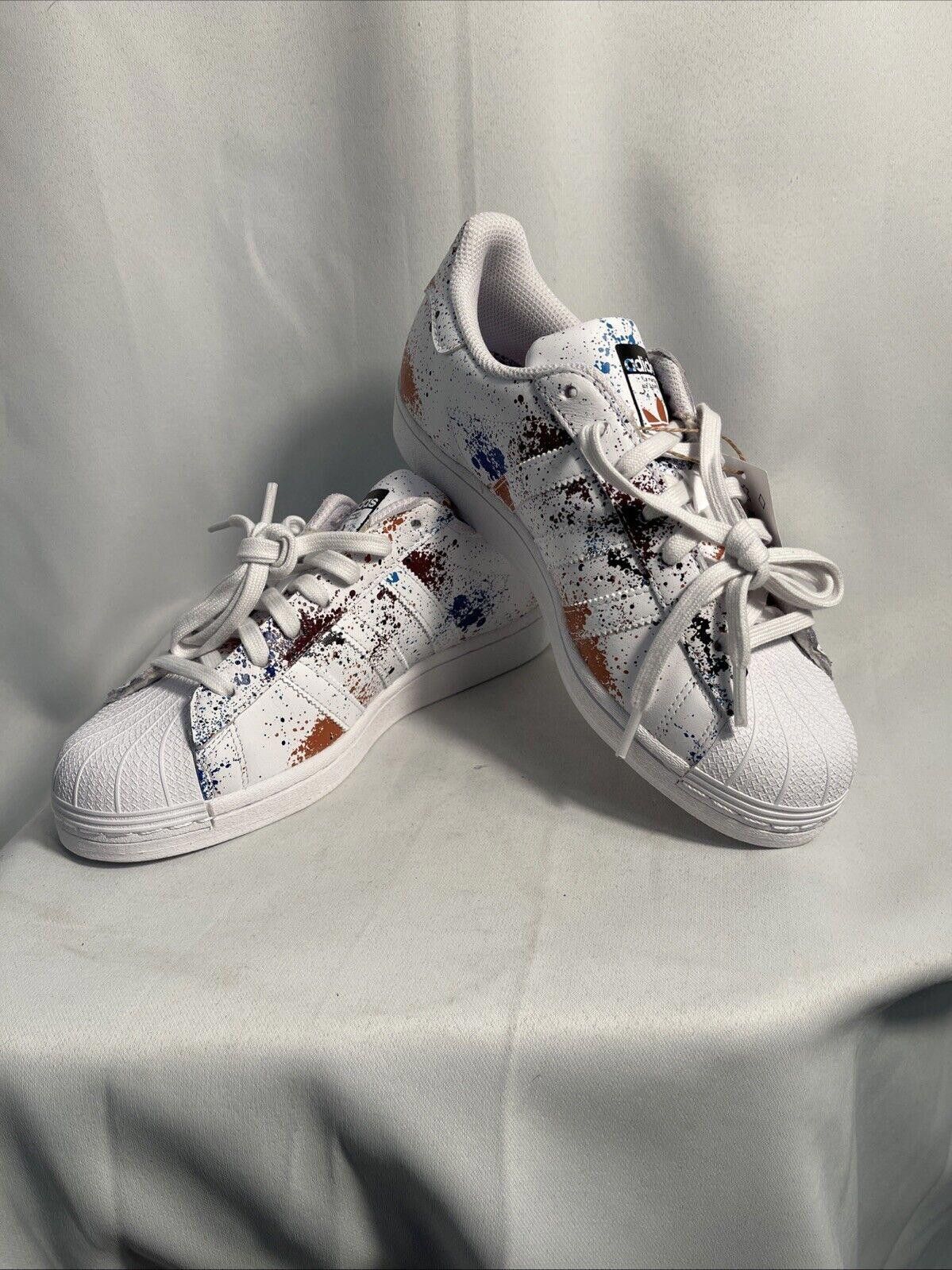 Adidas NWT ADIDAS ORIGINALS SUPERSTAR PAINT SPLATTER" SZ 7 Size US 7 / EU 40 - 6 Thumbnail