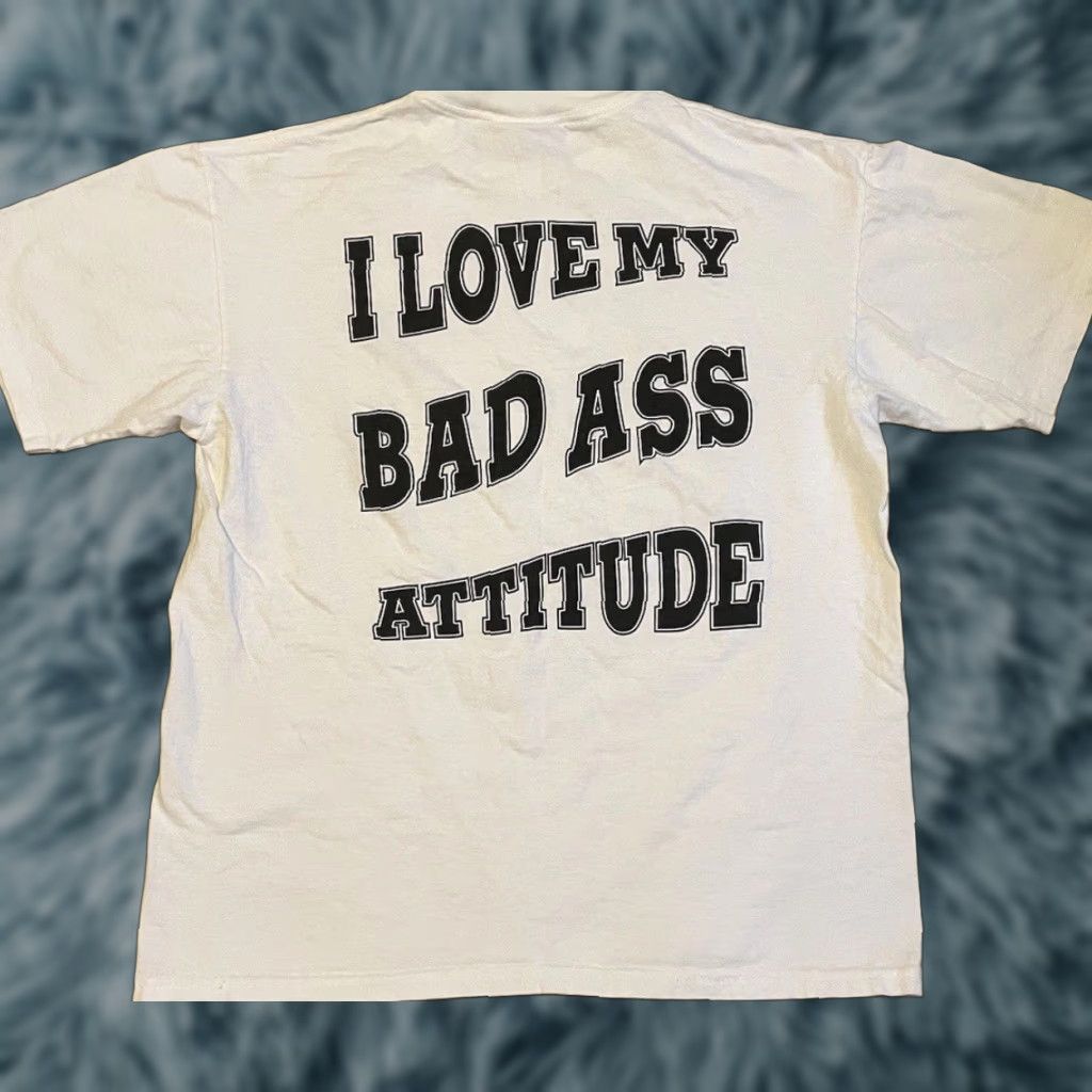 Vintage VINTAGE Bad Ass Coffee I Love My Attitude Shirt M USA Funny Saying Joke Grunge Shirt Mens 90s Size US M / EU 48-50 / 2 - 1 Thumbnail