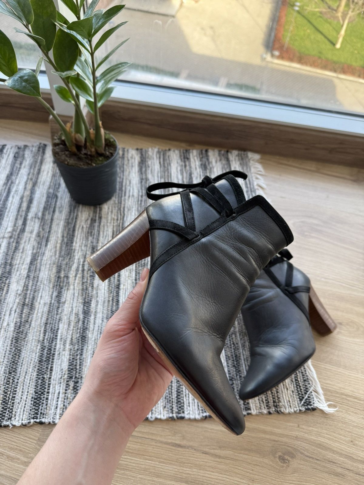 Sezane SEZANE BOOTS WOMENS SLIPON BLOCK HELL LEATHER BOOTIES CASUAL Size US 8 / IT 38 - 6 Thumbnail